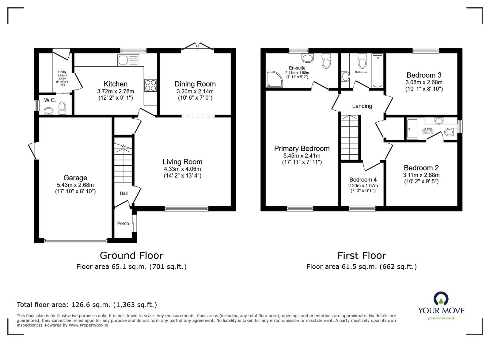 Floorplan of 4 bedroom Detached House for sale, Valley Drive, Carlisle, Cumbria, CA1