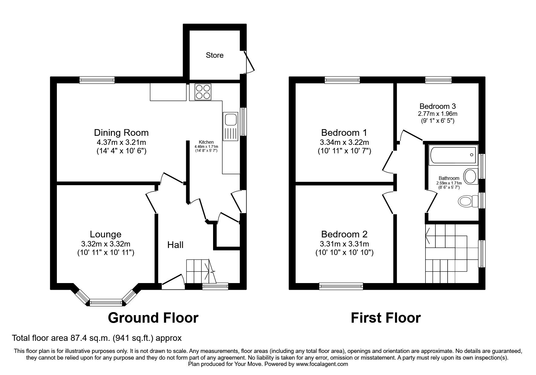 Floorplan of 3 bedroom Semi Detached House to rent, Durranhill Road, Carlisle, Cumbria, CA1