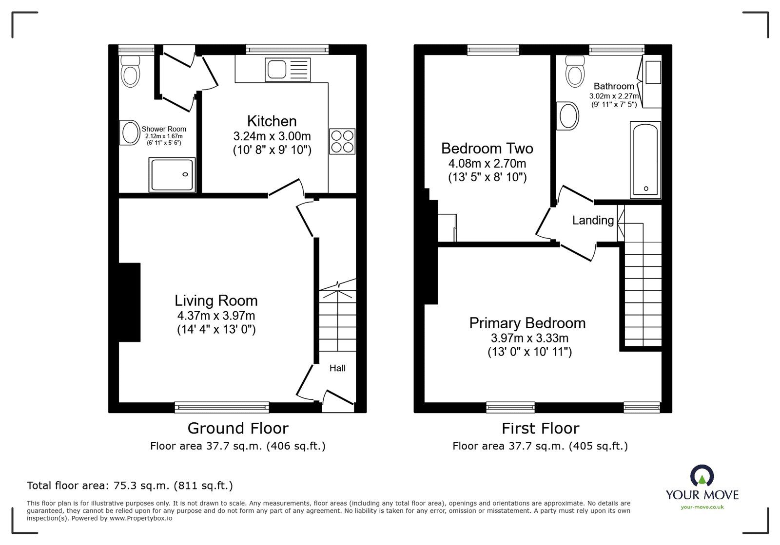 Floorplan of 2 bedroom Mid Terrace House for sale, Freer Street, Carlisle, Cumbria, CA2