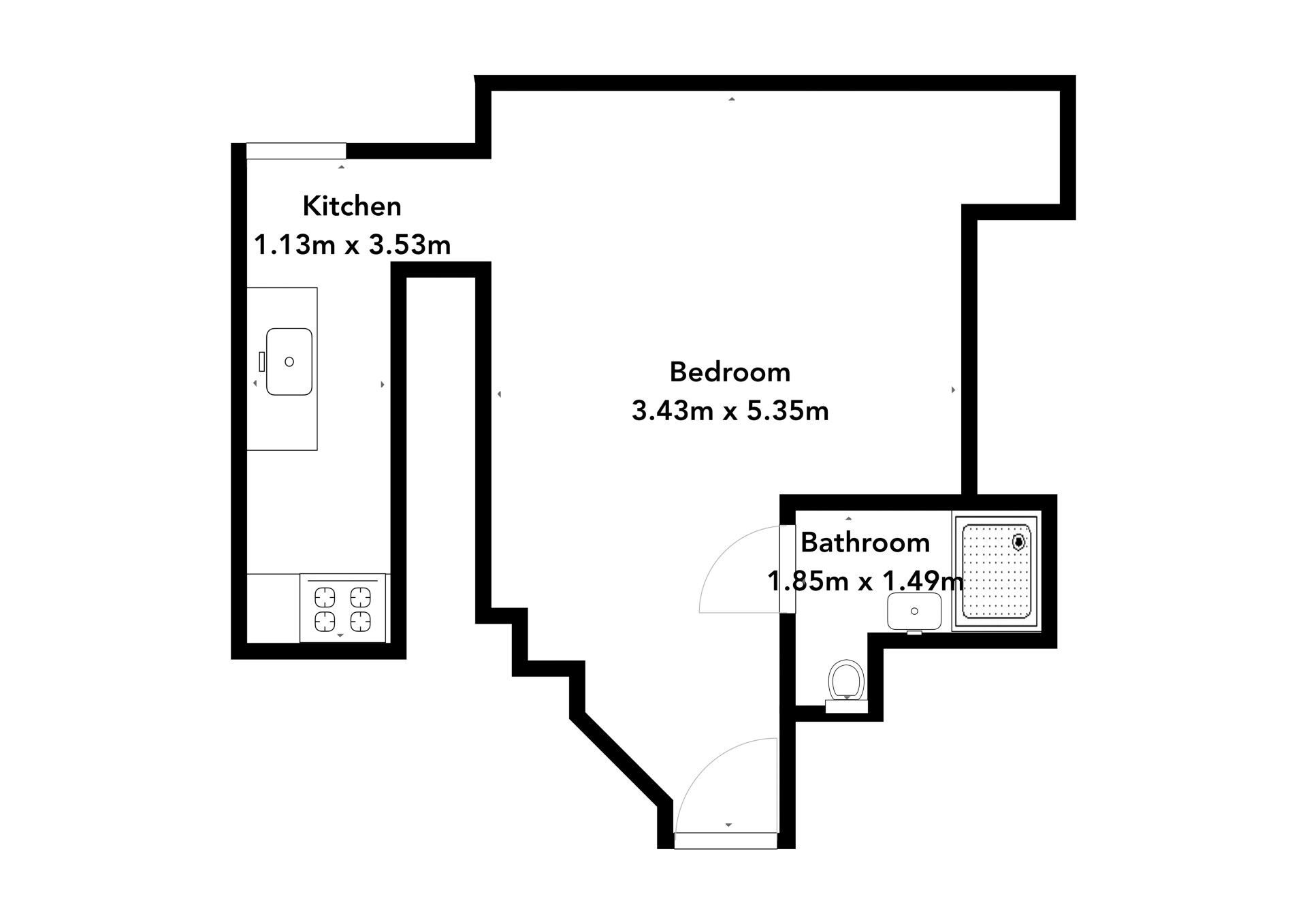 Floorplan of 1 bedroom Flat to rent, Aglionby Street, Carlisle, Cumbria, CA1