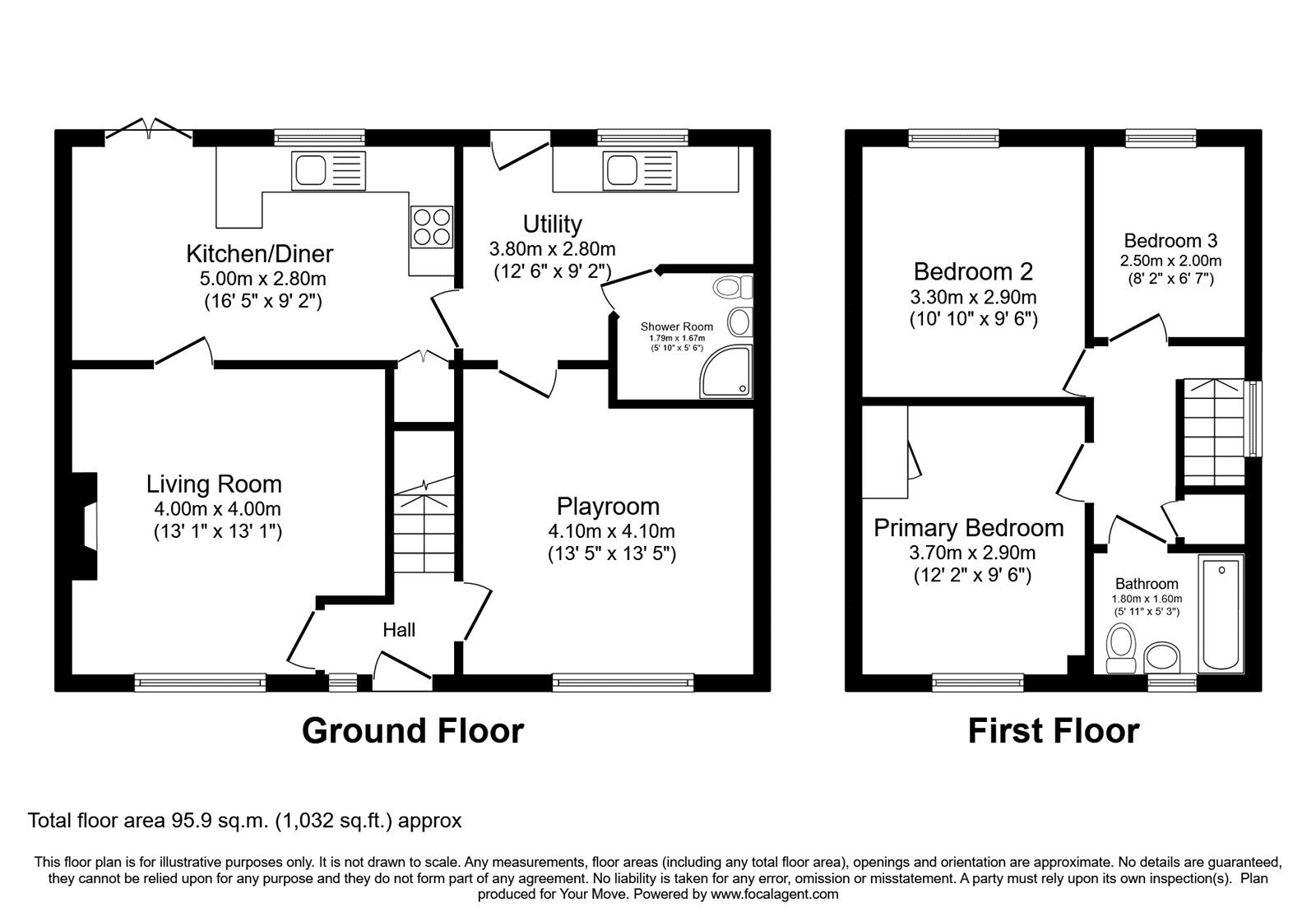 Floorplan of 3 bedroom Semi Detached House for sale, Hurley Road, Little Corby, Carlisle, CA4