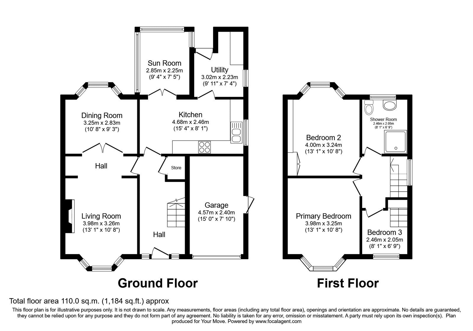 Floorplan of 3 bedroom Semi Detached House for sale, Scotland Road, Carlisle, Cumbria, CA3