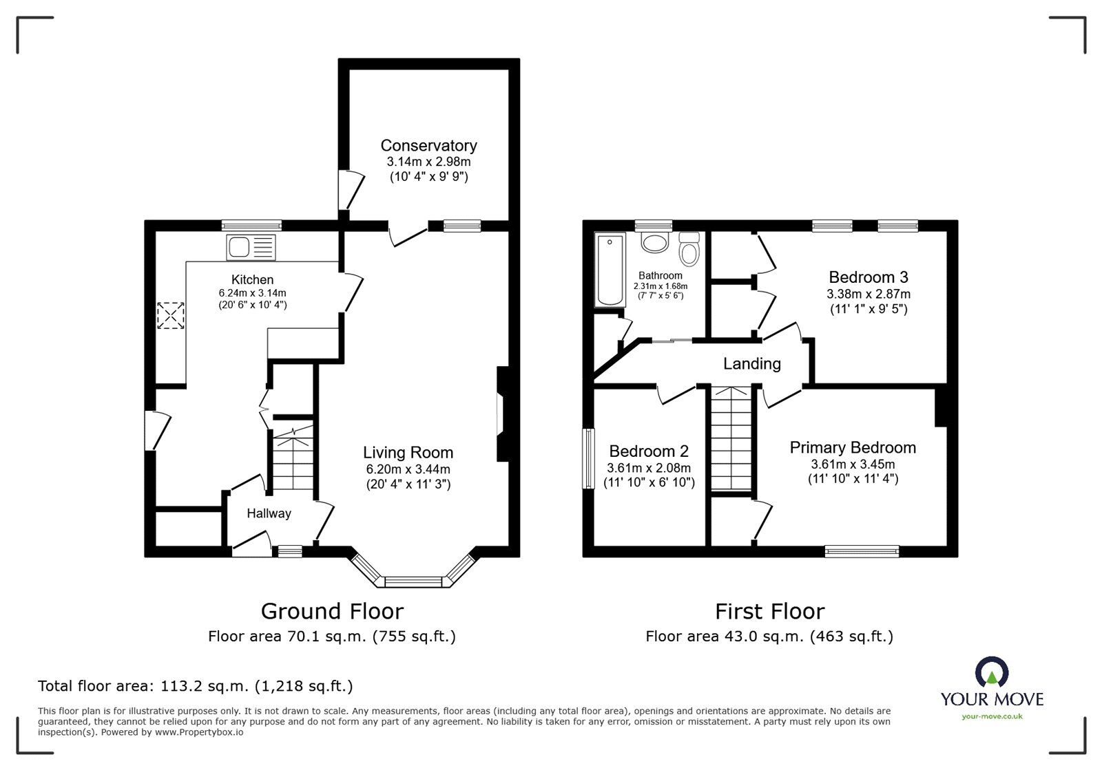 Floorplan of 3 bedroom Semi Detached House for sale, Deepdale Drive, Carlisle, Cumbria, CA2