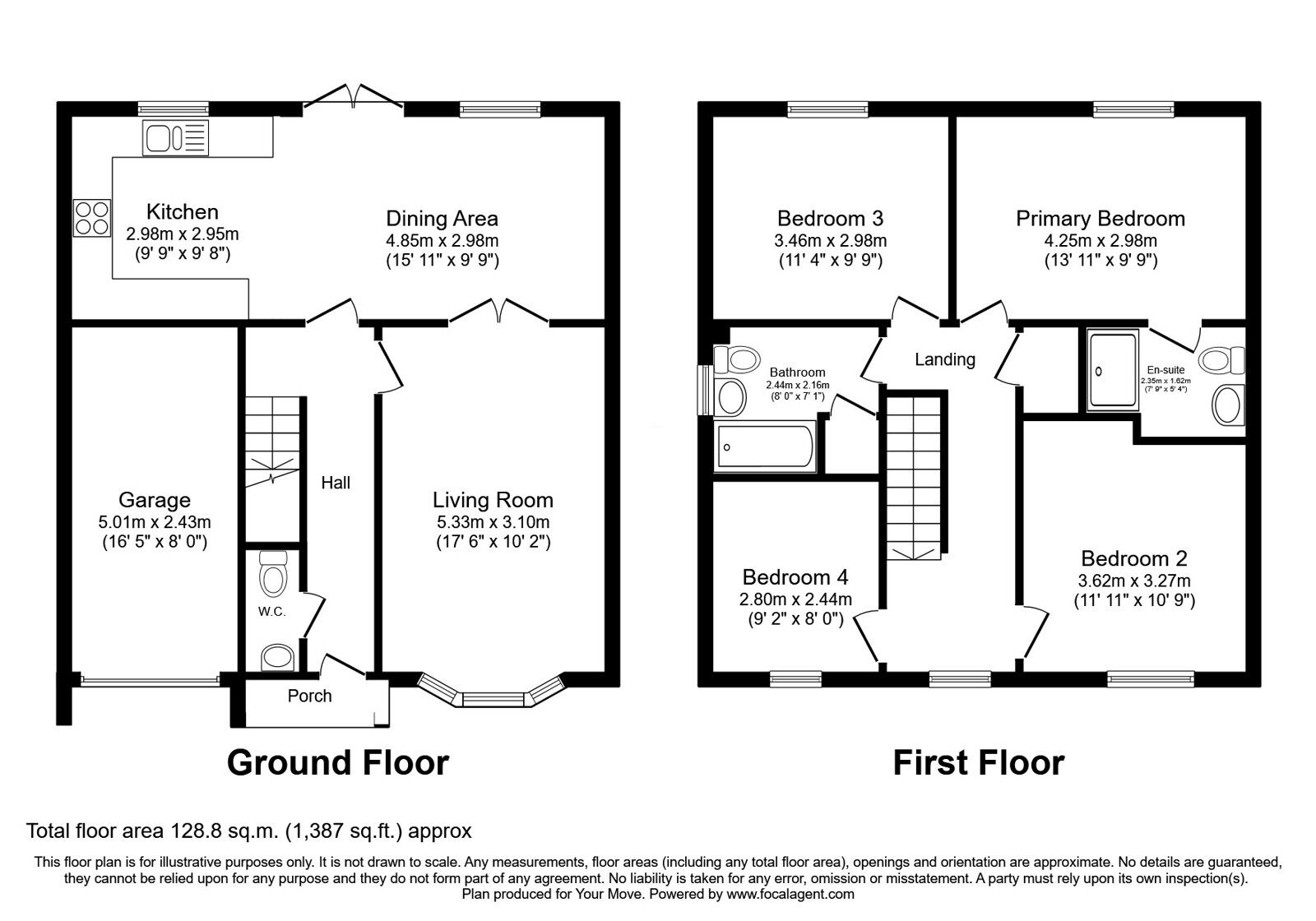 Floorplan of 4 bedroom Detached House for sale, Rufus Road, Carlisle, Cumbria, CA1