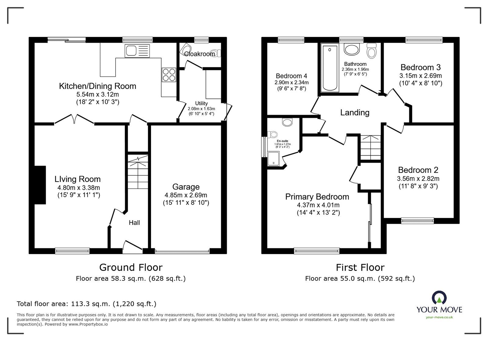 Floorplan of 4 bedroom Detached House for sale, Brackenleigh Close, Carlisle, Cumbria, CA2