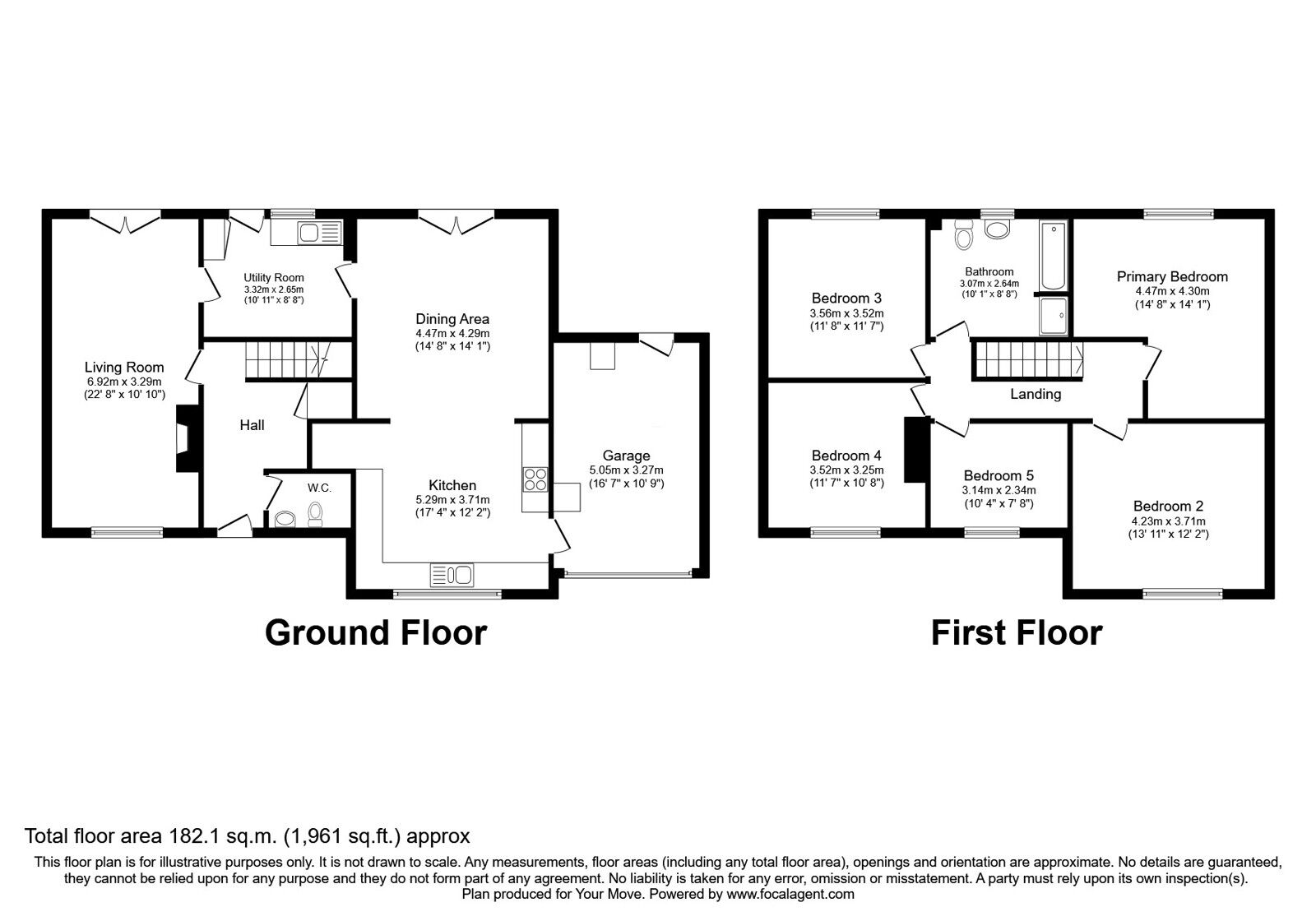 Floorplan of 5 bedroom Detached House for sale, Kirkbride, Wigton, Cumbria, CA7