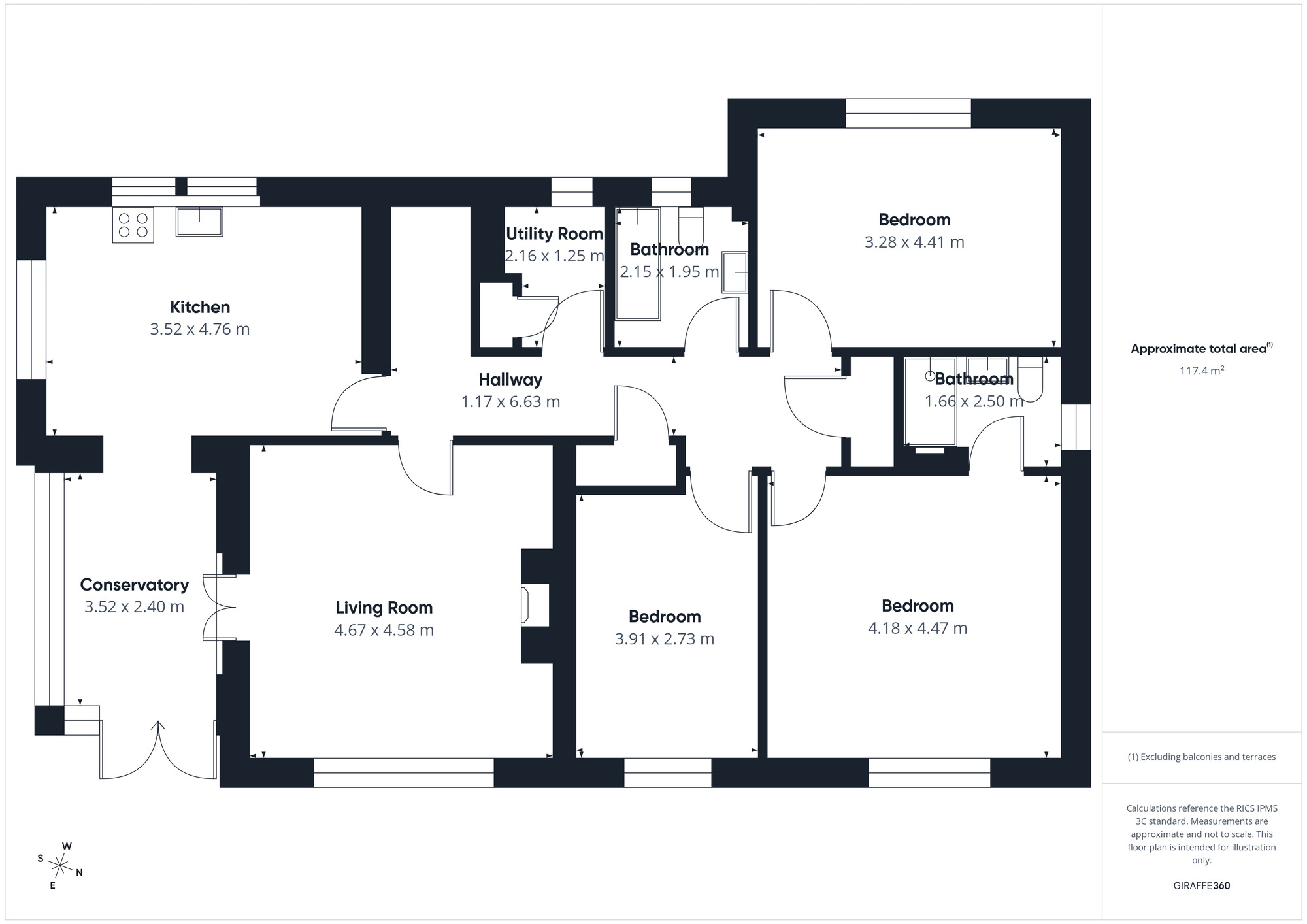 Floorplan of 3 bedroom Detached Bungalow to rent, Calthwaite, Penrith, Cumbria, CA11
