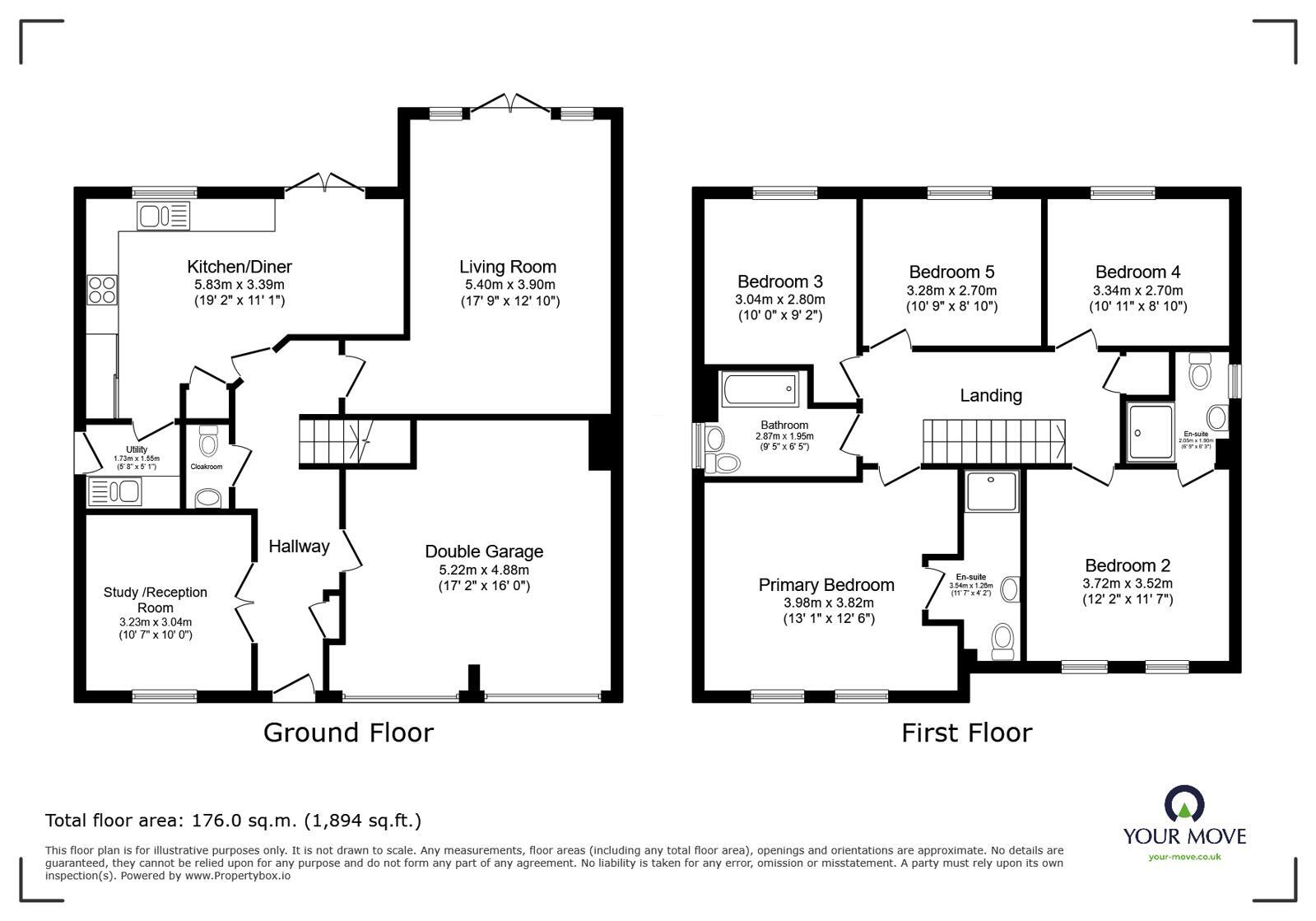 Floorplan of 5 bedroom Detached House for sale, Agricola Way, Carlisle, Cumbria, CA1