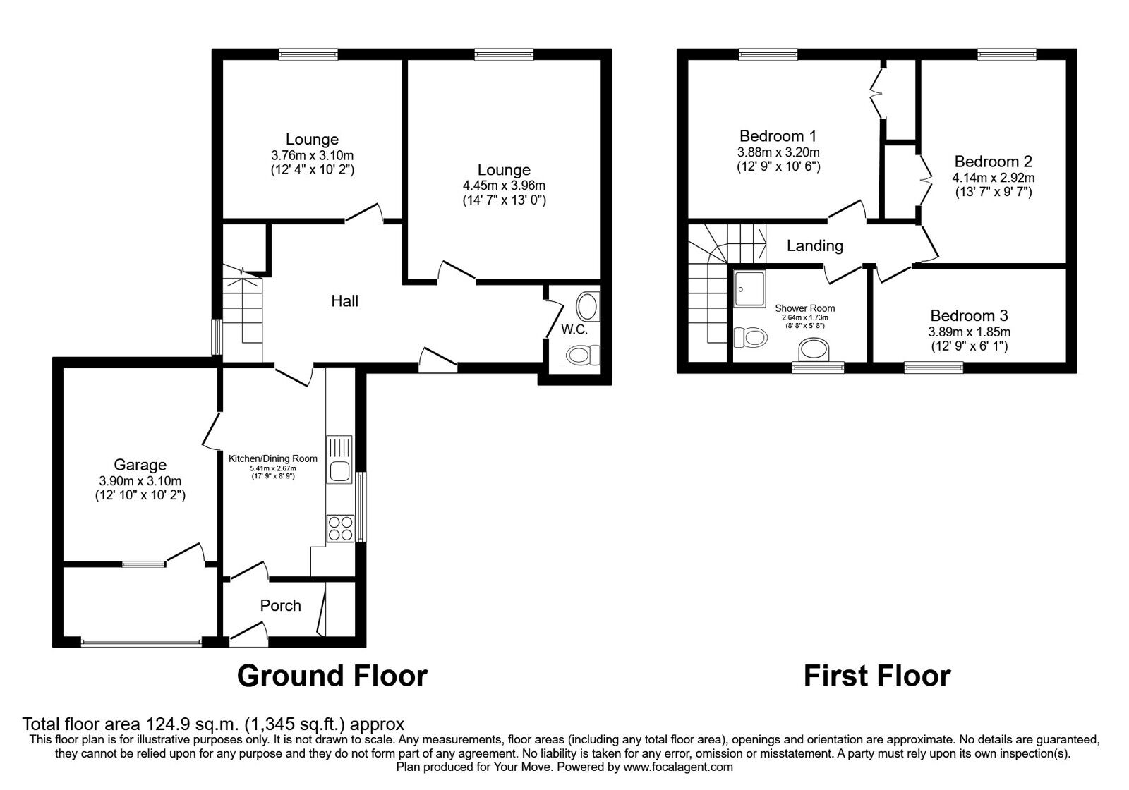 Floorplan of 3 bedroom Semi Detached House for sale, Aglionby, Carlisle, Cumbria, CA4