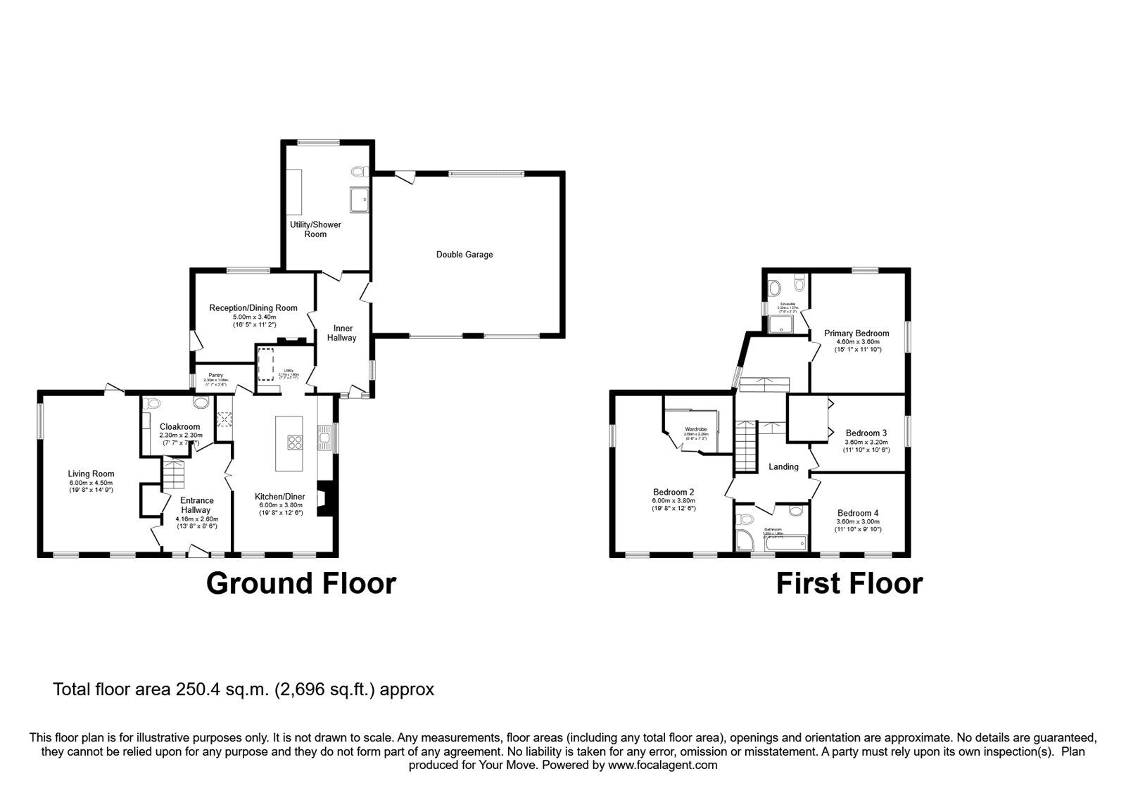Floorplan of 4 bedroom Detached House for sale, Cumdivock, Dalston, Cumbria, CA5