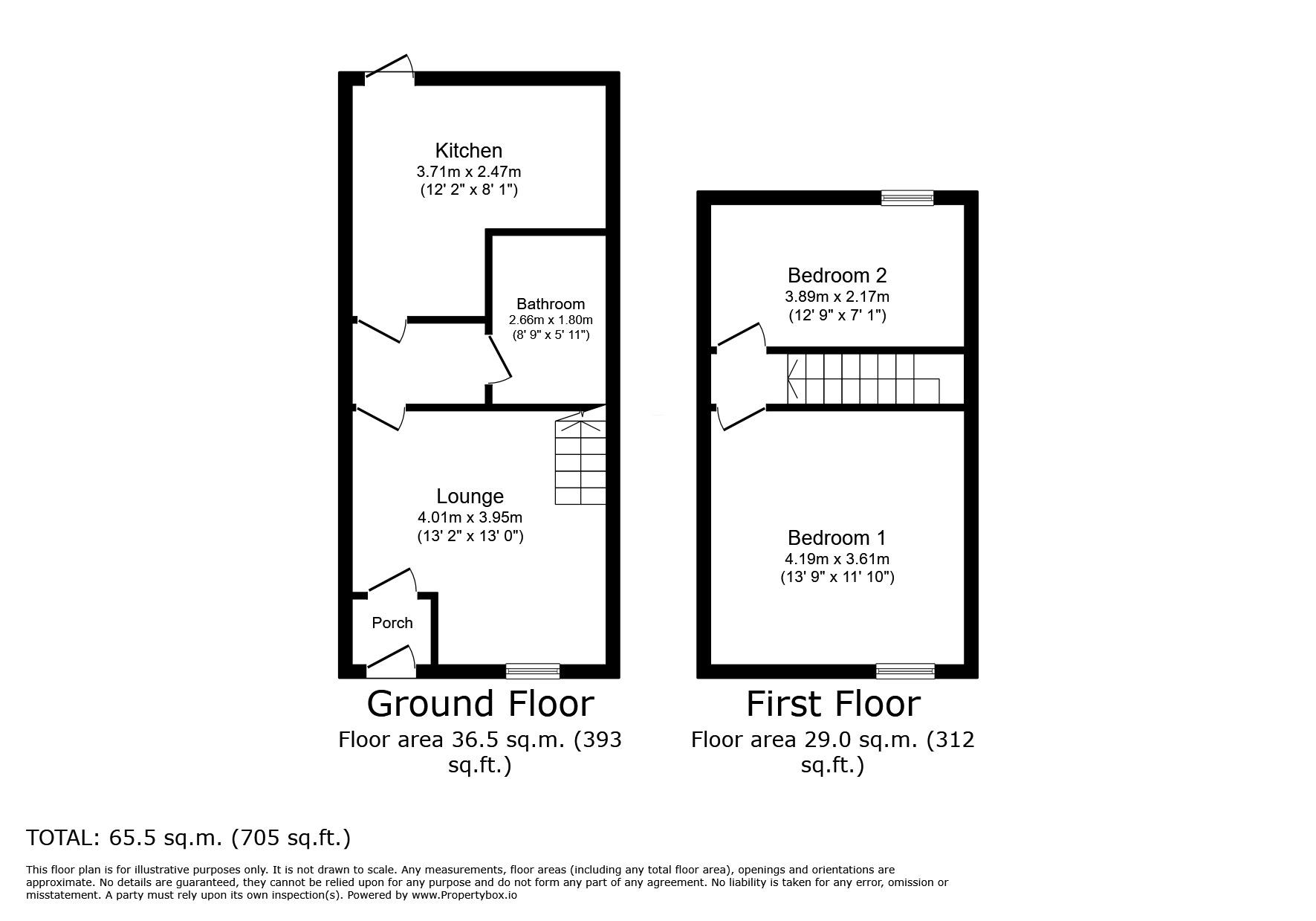 Floorplan of 2 bedroom End Terrace House to rent, Bellgarth Road, Carlisle, Cumbria, CA2