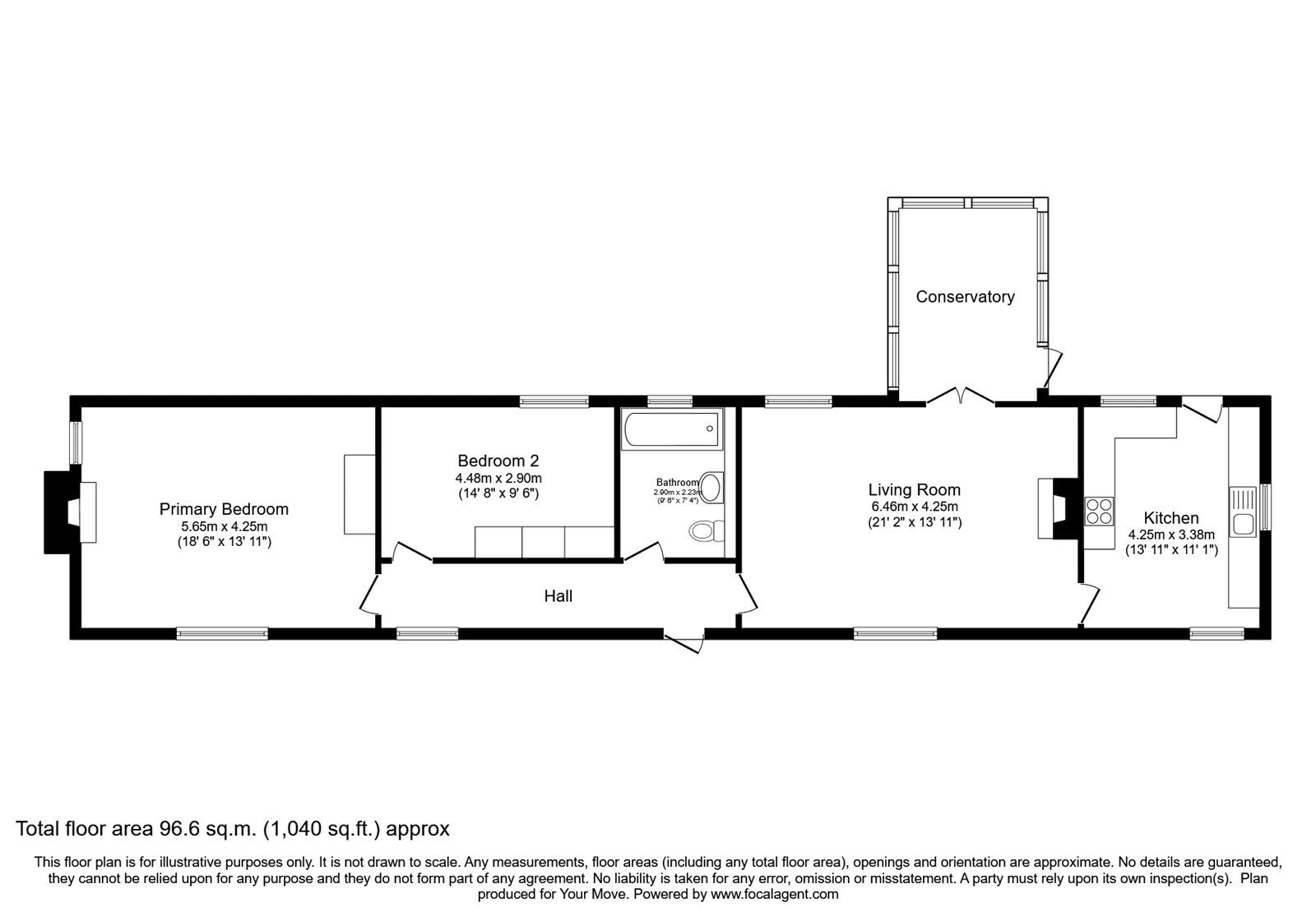 Floorplan of 2 bedroom Detached Property for sale, Roadhead, Carlisle, Cumbria, CA6