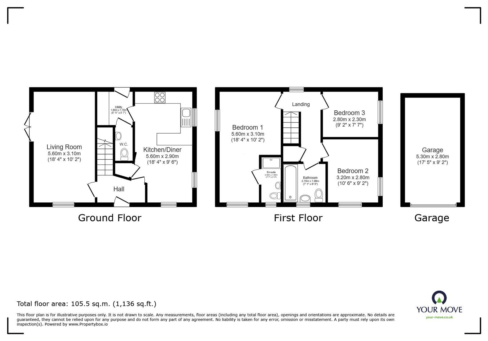 Floorplan of 3 bedroom Detached House for sale, Brimstone Way, Carlisle, Cumbria, CA1