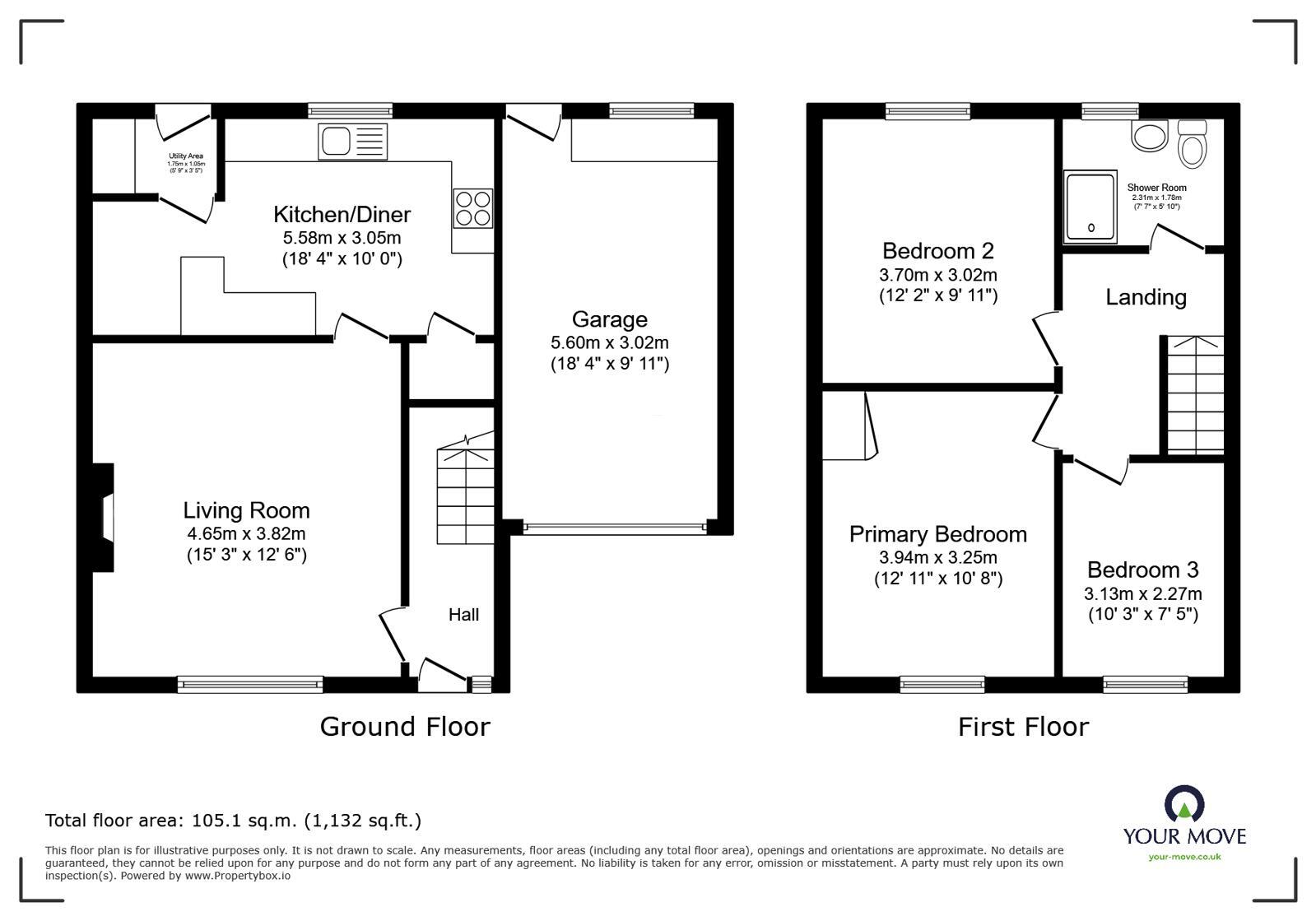 Floorplan of 3 bedroom Semi Detached House for sale, Shawk Crescent, Thursby, Cumbria, CA5