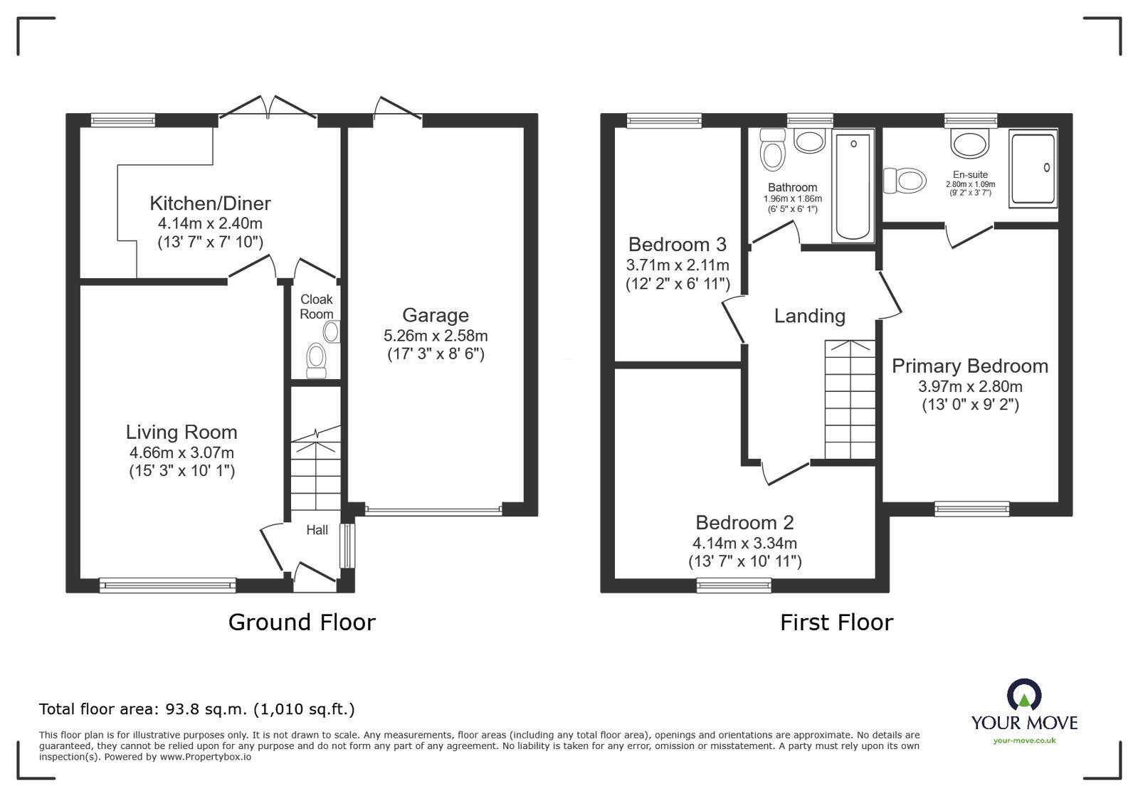 Floorplan of 3 bedroom Detached House for sale, Oswine Place, Carlisle, Cumbria, CA3