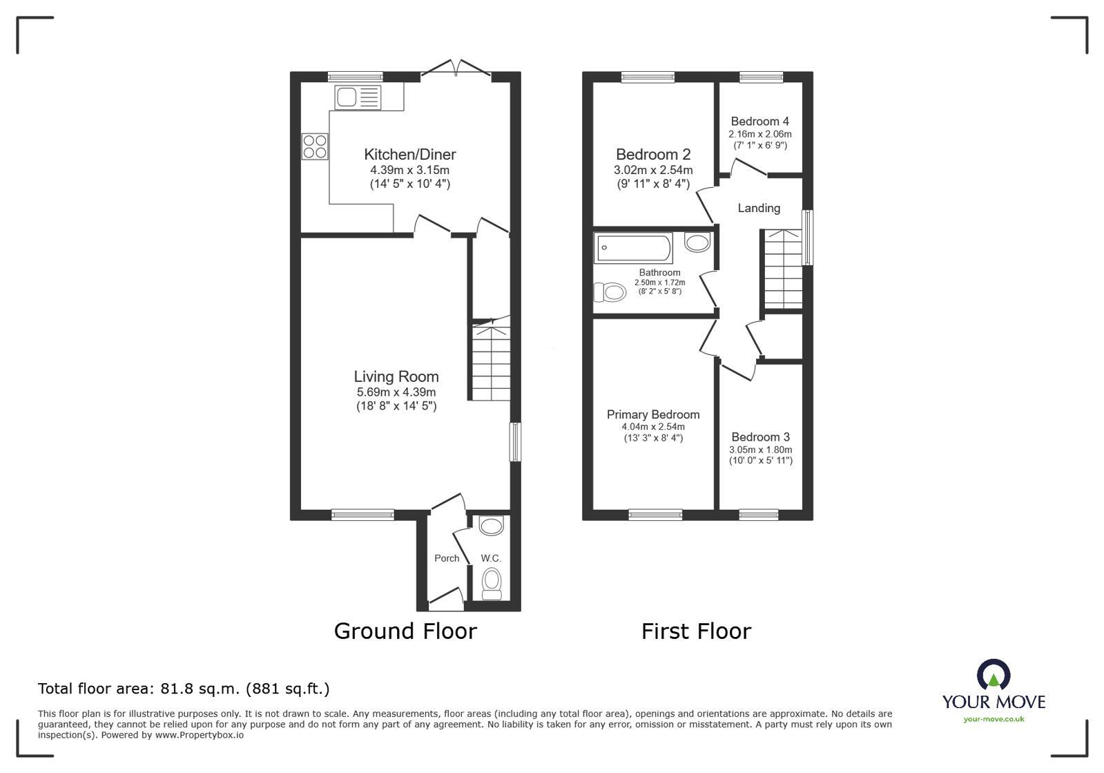 Floorplan of 4 bedroom Semi Detached House for sale, Valley Drive, Carlisle, Cumbria, CA1