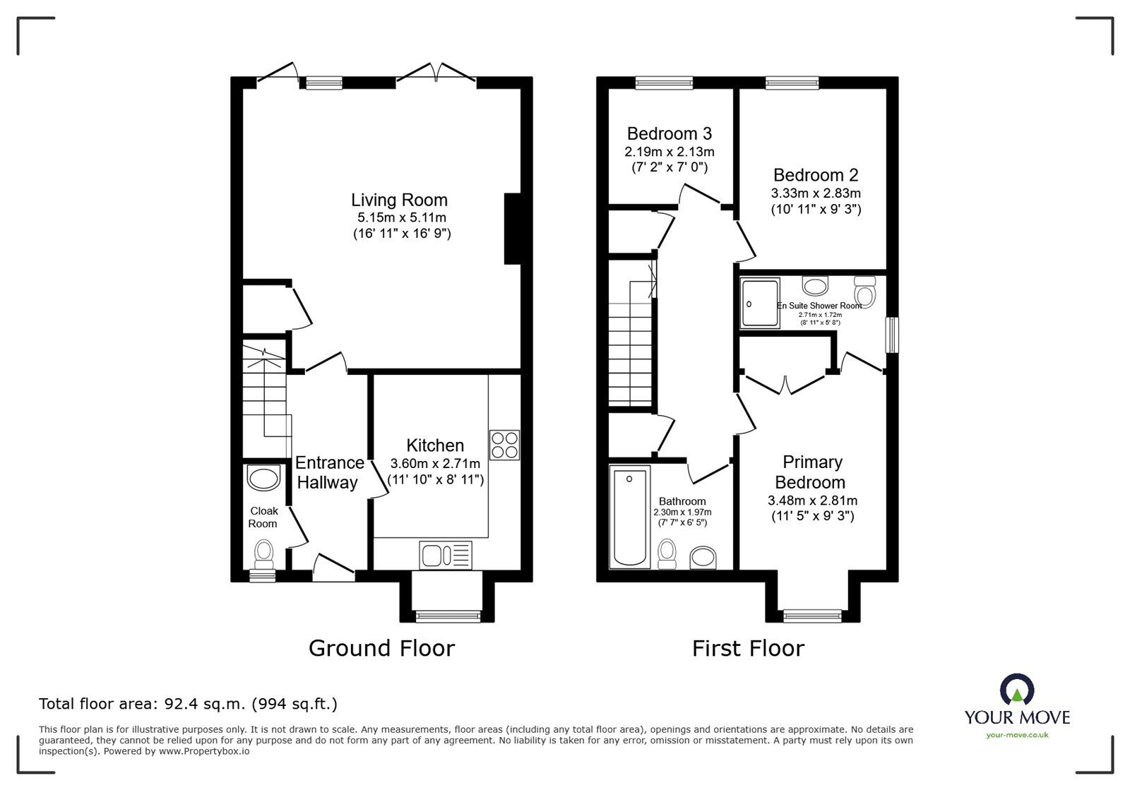 Floorplan of 3 bedroom End Terrace House for sale, Johnston Drive, Carlisle, Cumbria, CA1