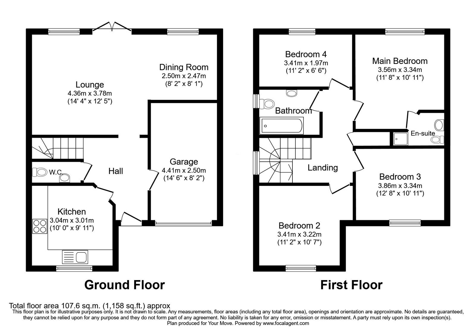 Floorplan of 4 bedroom Detached House for sale, Newbury Way, Carlisle, Cumbria, CA2