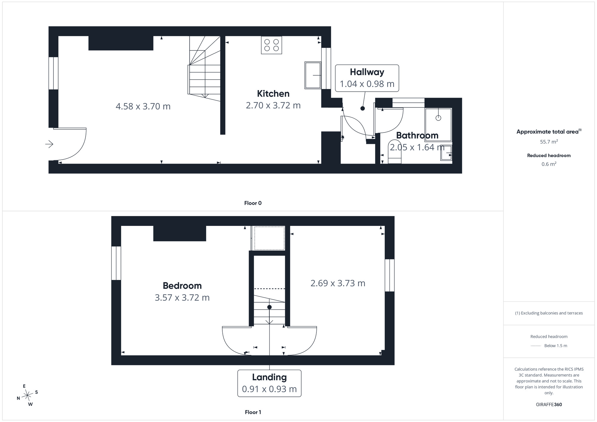 Floorplan of 2 bedroom Mid Terrace House to rent, East Nelson Street, Carlisle, Cumbria, CA2