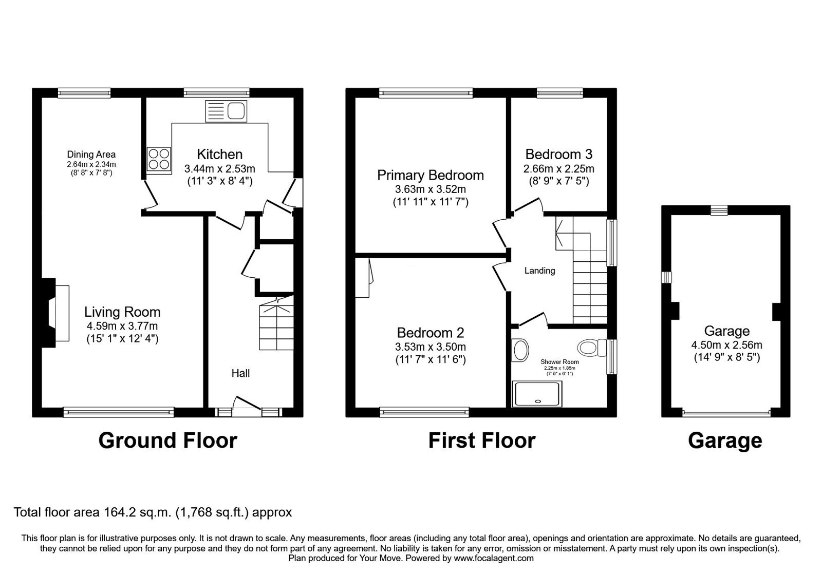 Floorplan of 3 bedroom Semi Detached House for sale, Warwick Road, Carlisle, Cumbria, CA1