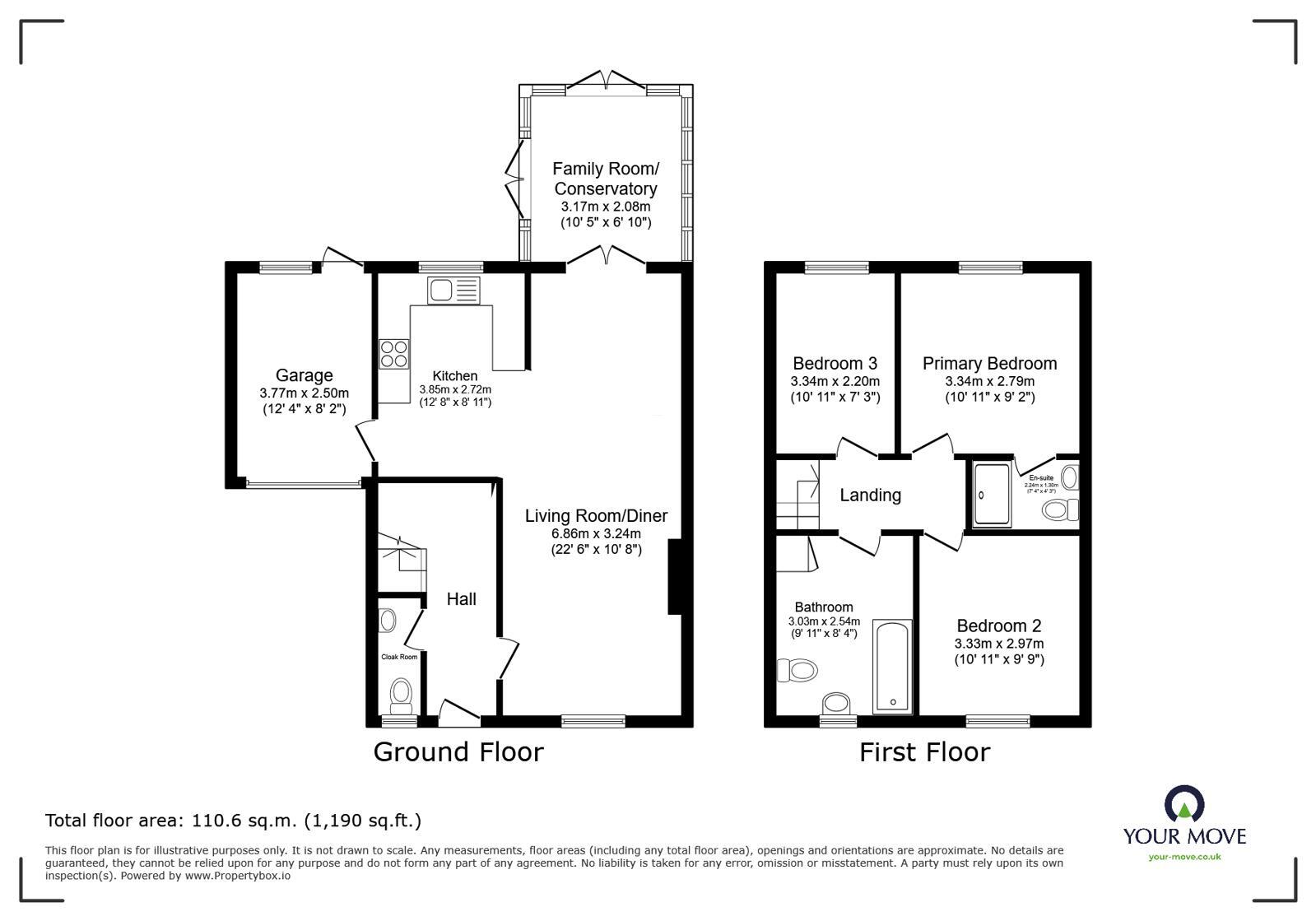 Floorplan of 3 bedroom Detached House for sale, Glaramara Drive, Carlisle, Cumbria, CA2