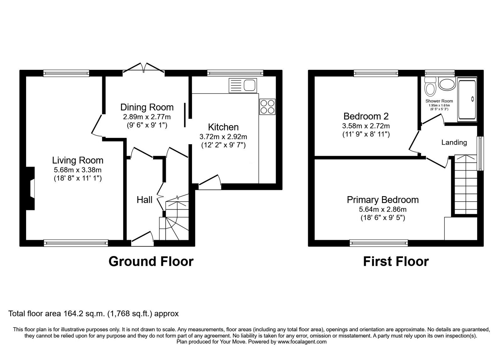 Floorplan of 2 bedroom House for sale, Edgehill Road, Carlisle, Cumbria, CA1