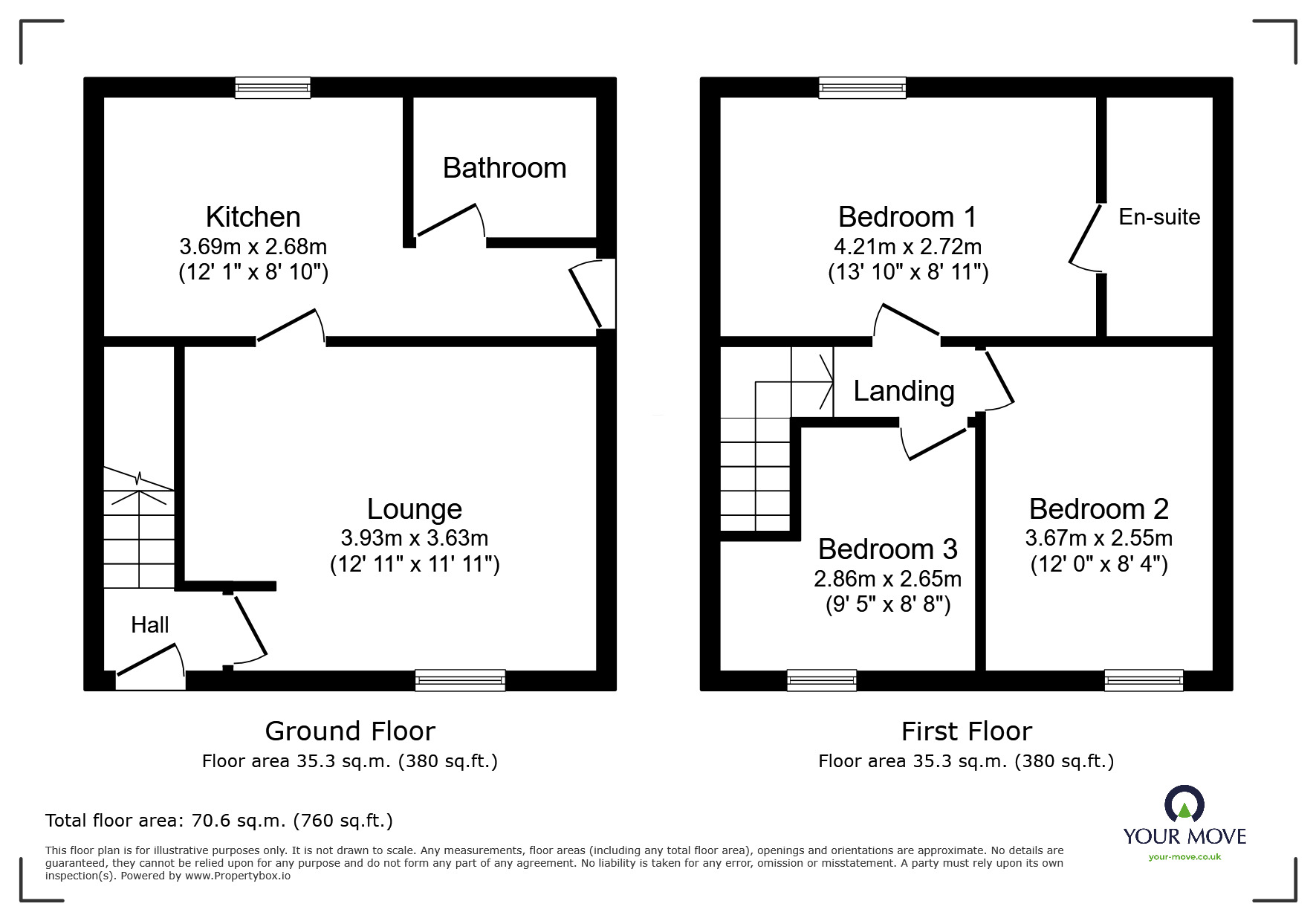 Floorplan of 3 bedroom Semi Detached House for sale, Priory Road, Carlisle, Cumbria, CA2