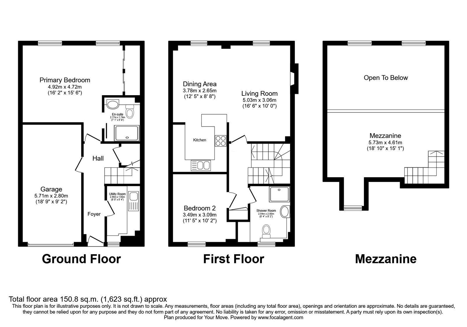 Floorplan of 2 bedroom Mid Terrace House for sale, Caldew Maltings, Bridge Lane, Cumbria, CA2