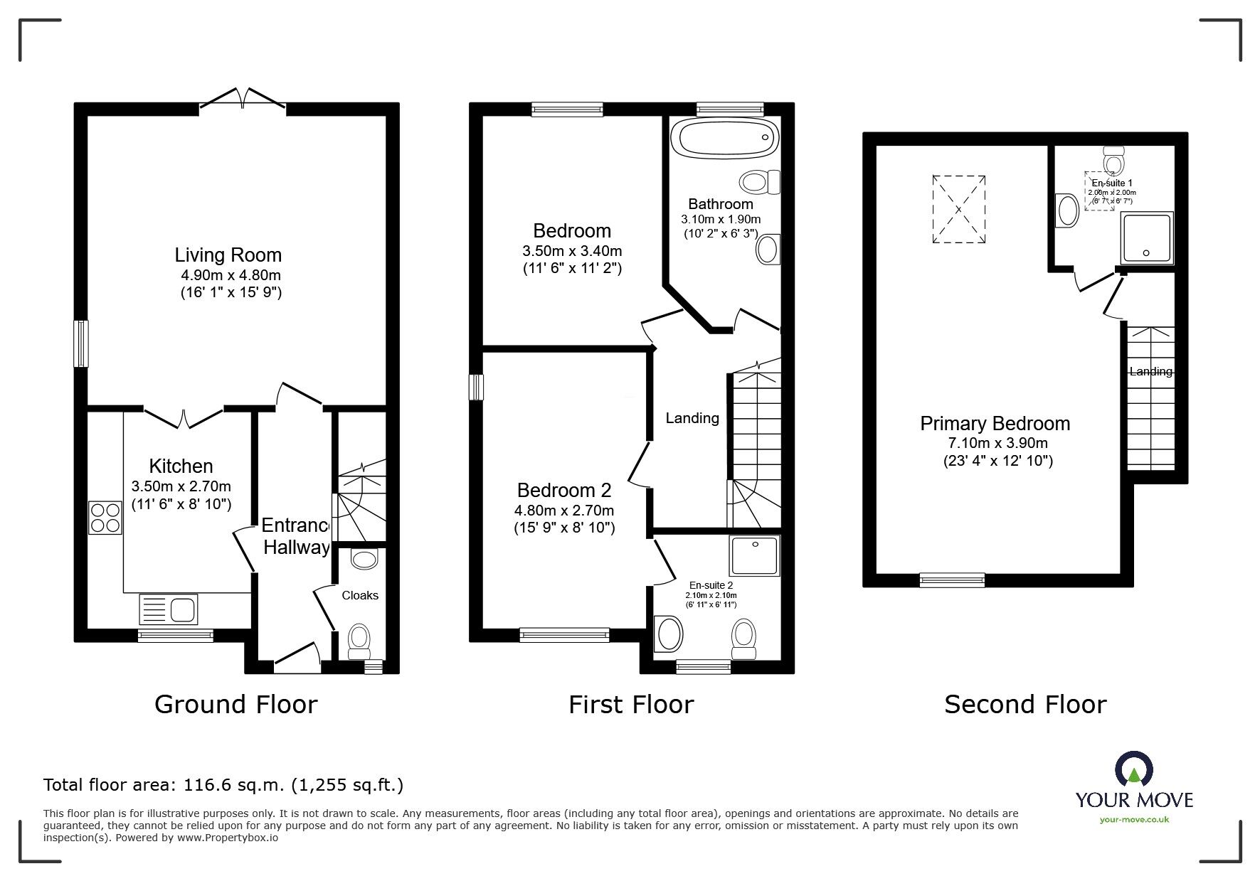 Floorplan of 3 bedroom End Terrace House for sale, Dunlin Close, Carlisle, Cumbria, CA2