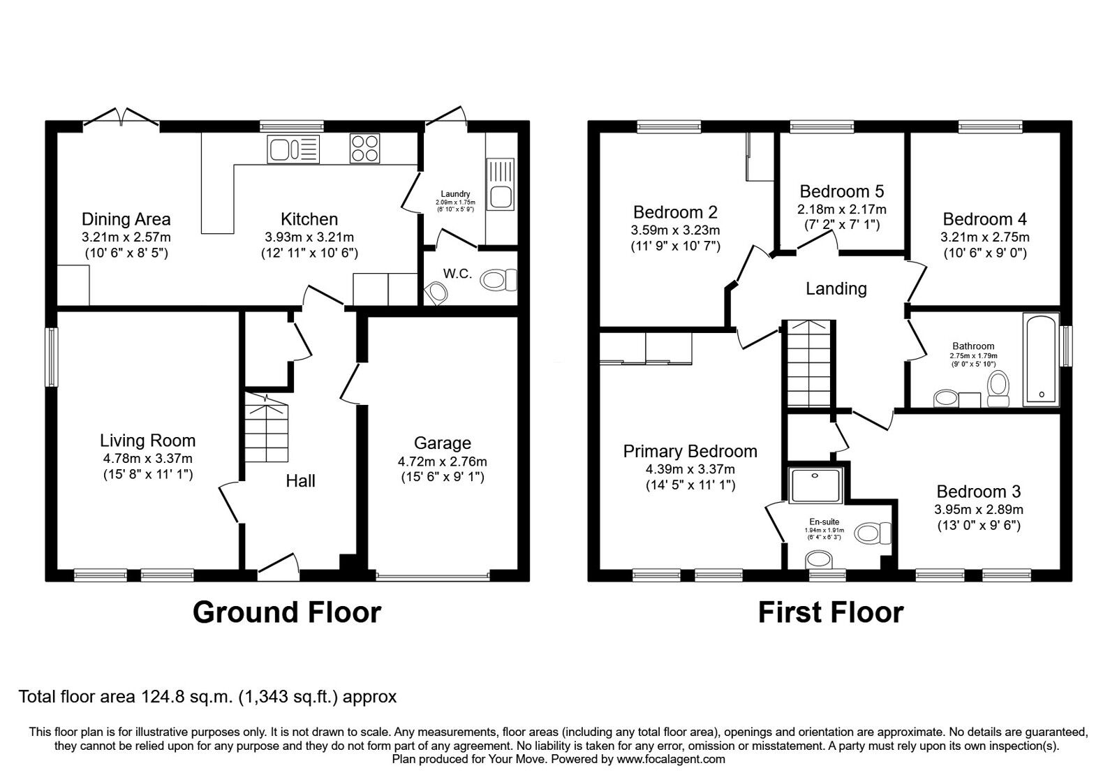 Floorplan of 5 bedroom Detached House for sale, Meadow Lane, Carlisle, Cumbria, CA2