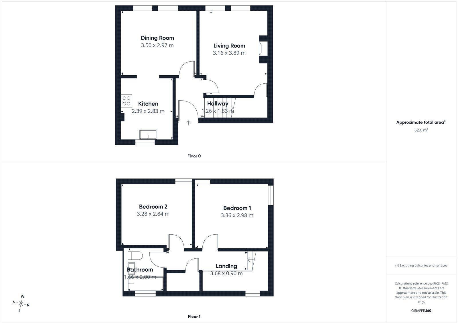 Floorplan of 2 bedroom Flat for sale, Hodgsons Court, Scotch Street, Cumbria, CA3
