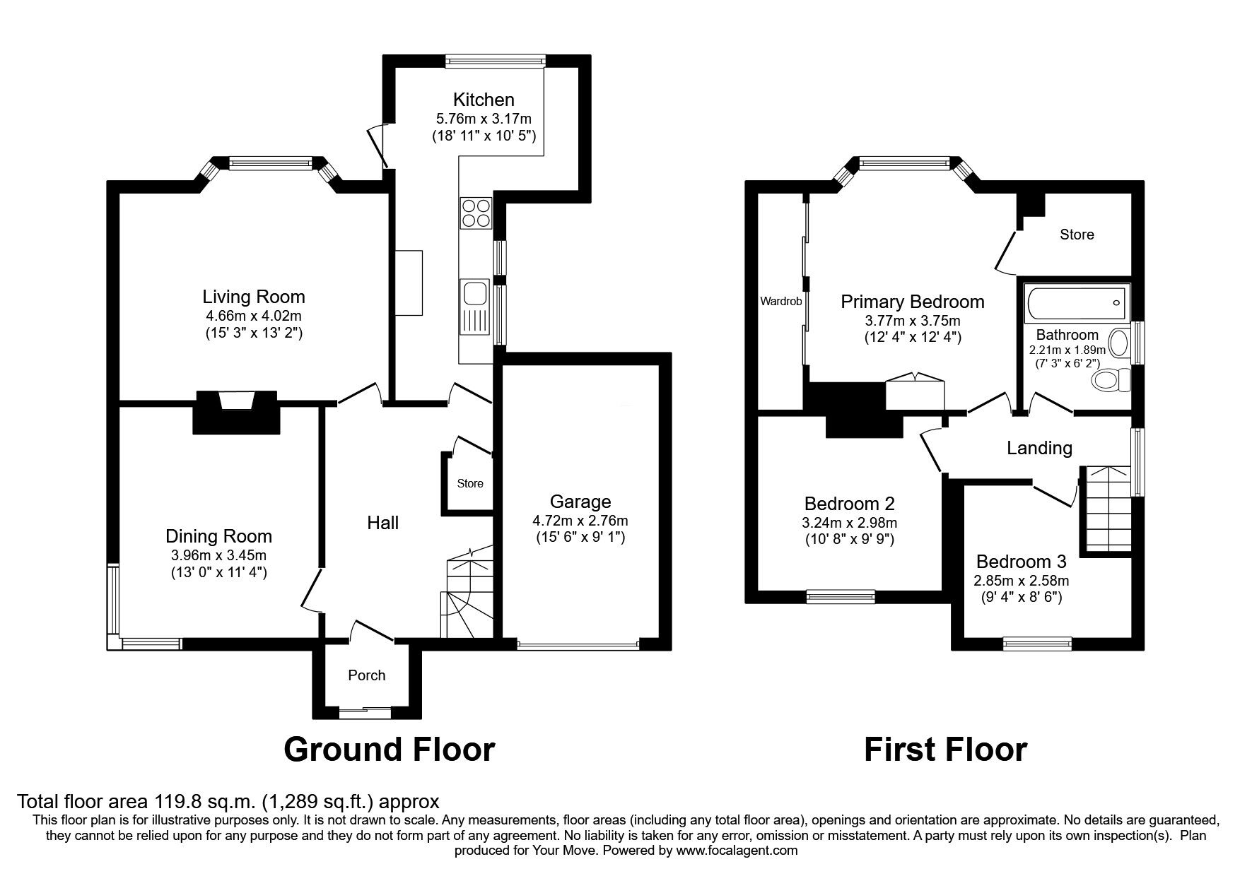 Floorplan of 3 bedroom Detached House for sale, St. James Road, Carlisle, Cumbria, CA2