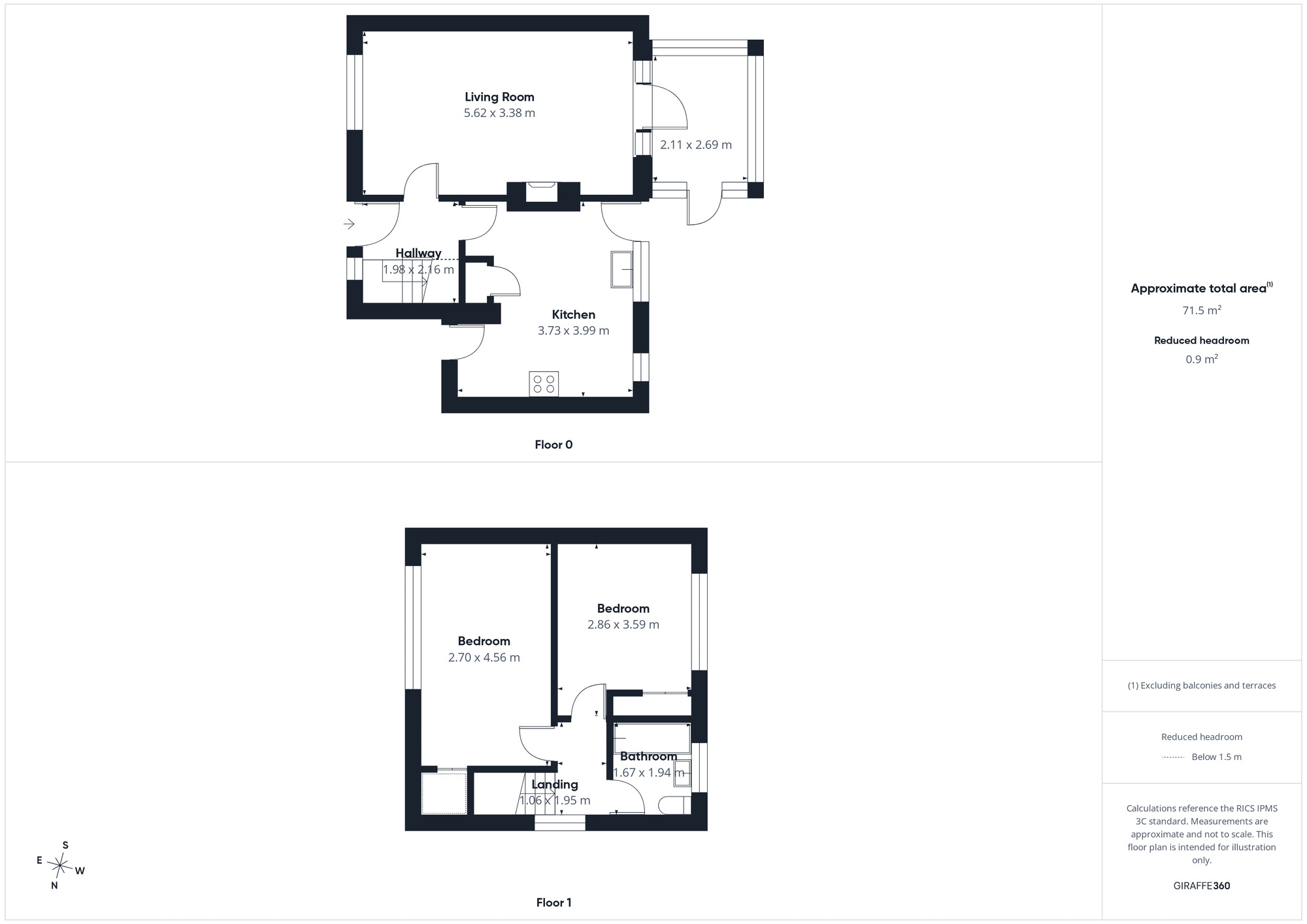 Floorplan of 2 bedroom Semi Detached House to rent, Brantwood Avenue, Carlisle, Cumbria, CA1