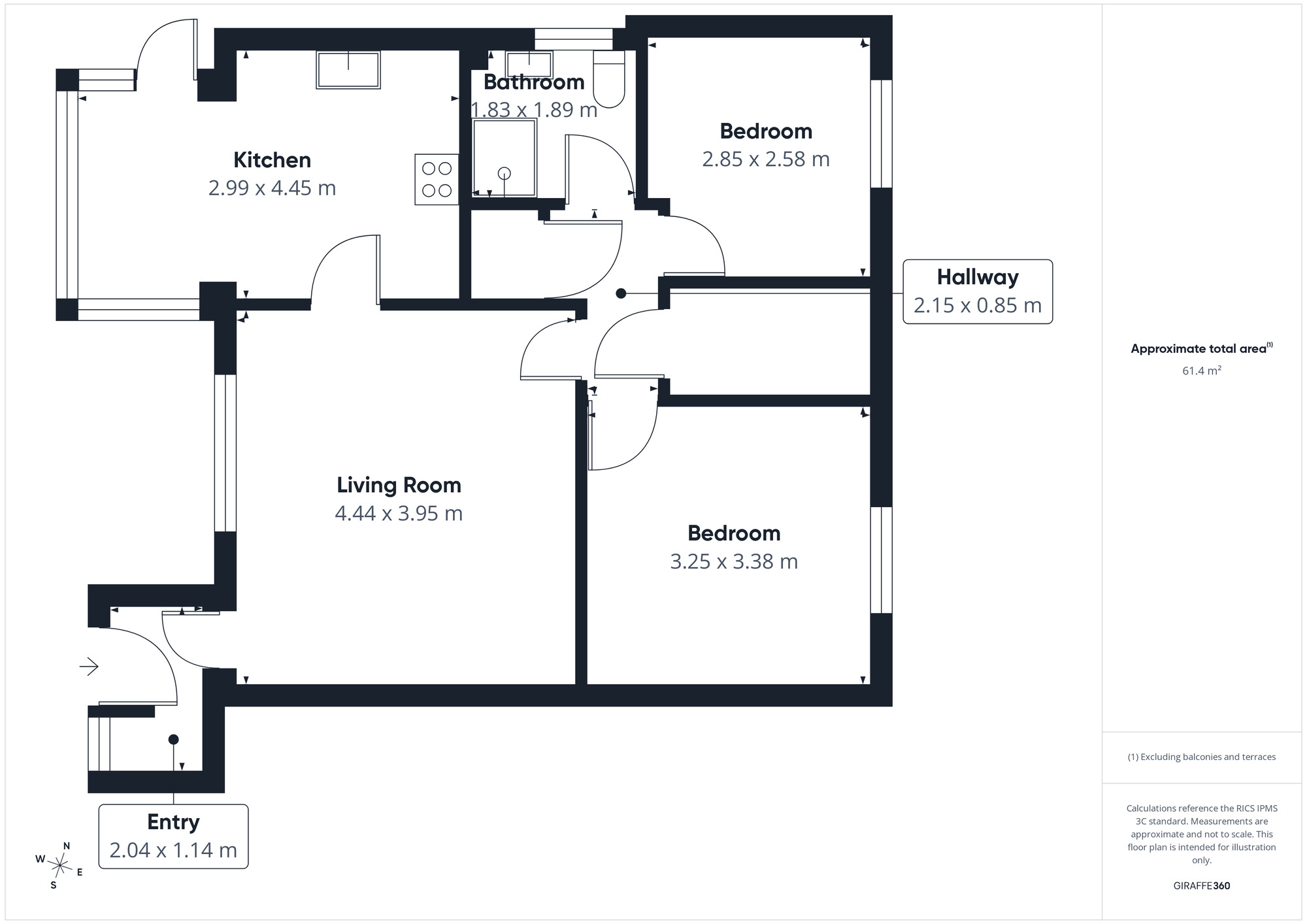 Floorplan of 2 bedroom Flat to rent, Showfield, Brampton, Cumbria, CA8