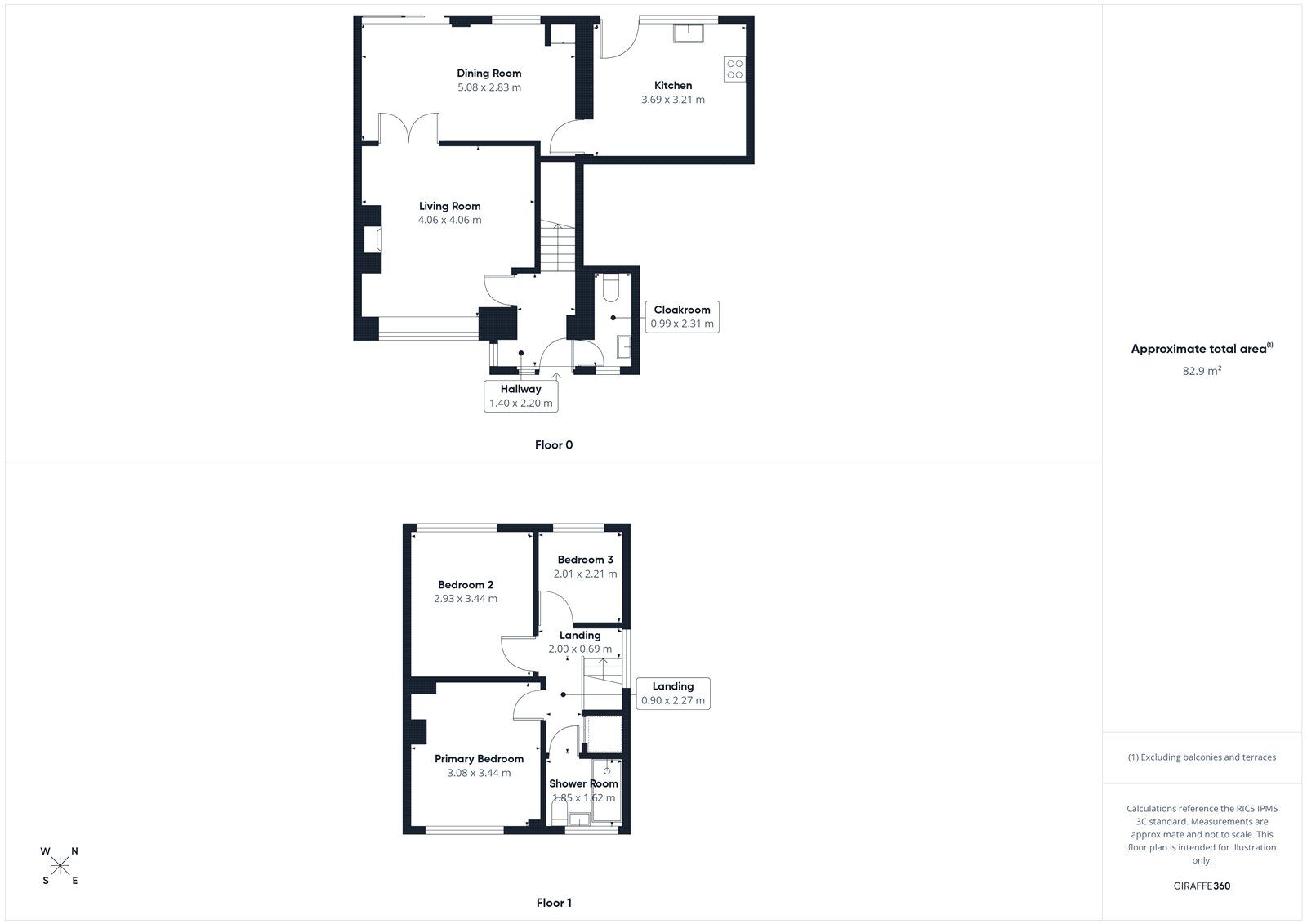 Floorplan of 3 bedroom Semi Detached House for sale, Hurley Road, Little Corby, Cumbria, CA4