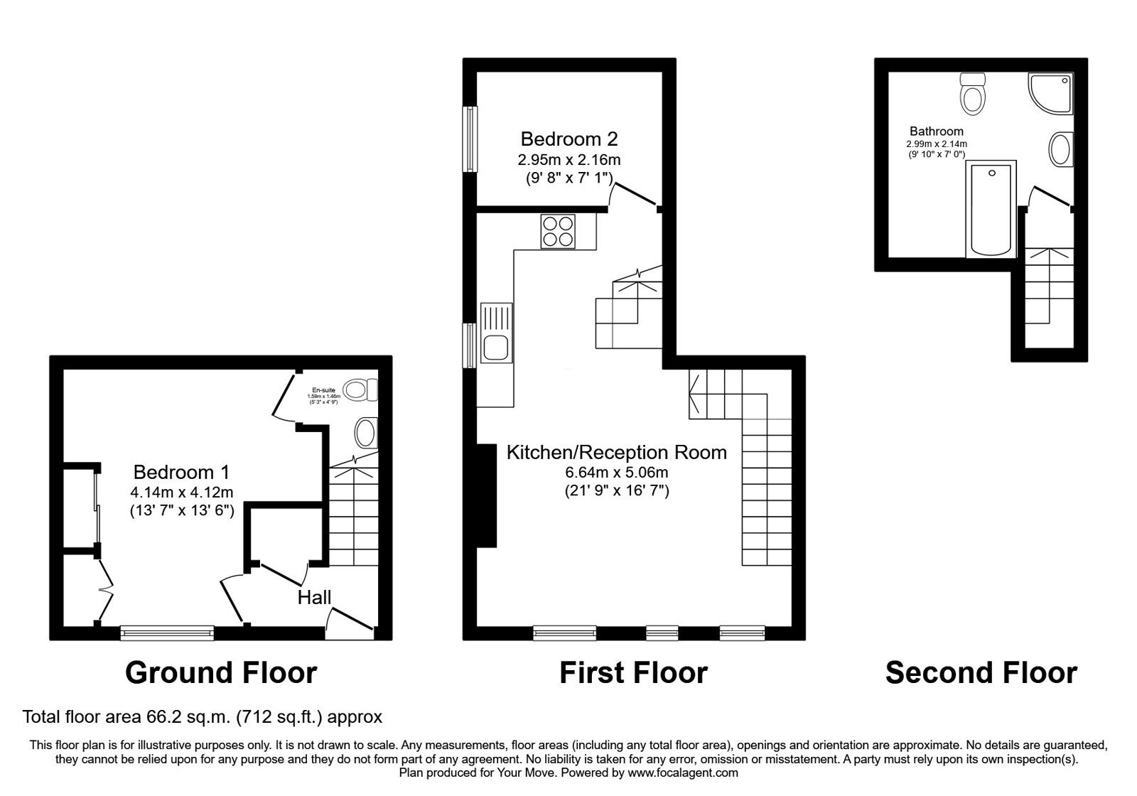 Floorplan of 2 bedroom End Terrace House to rent, Kendal Street, Carlisle, Cumbria, CA2