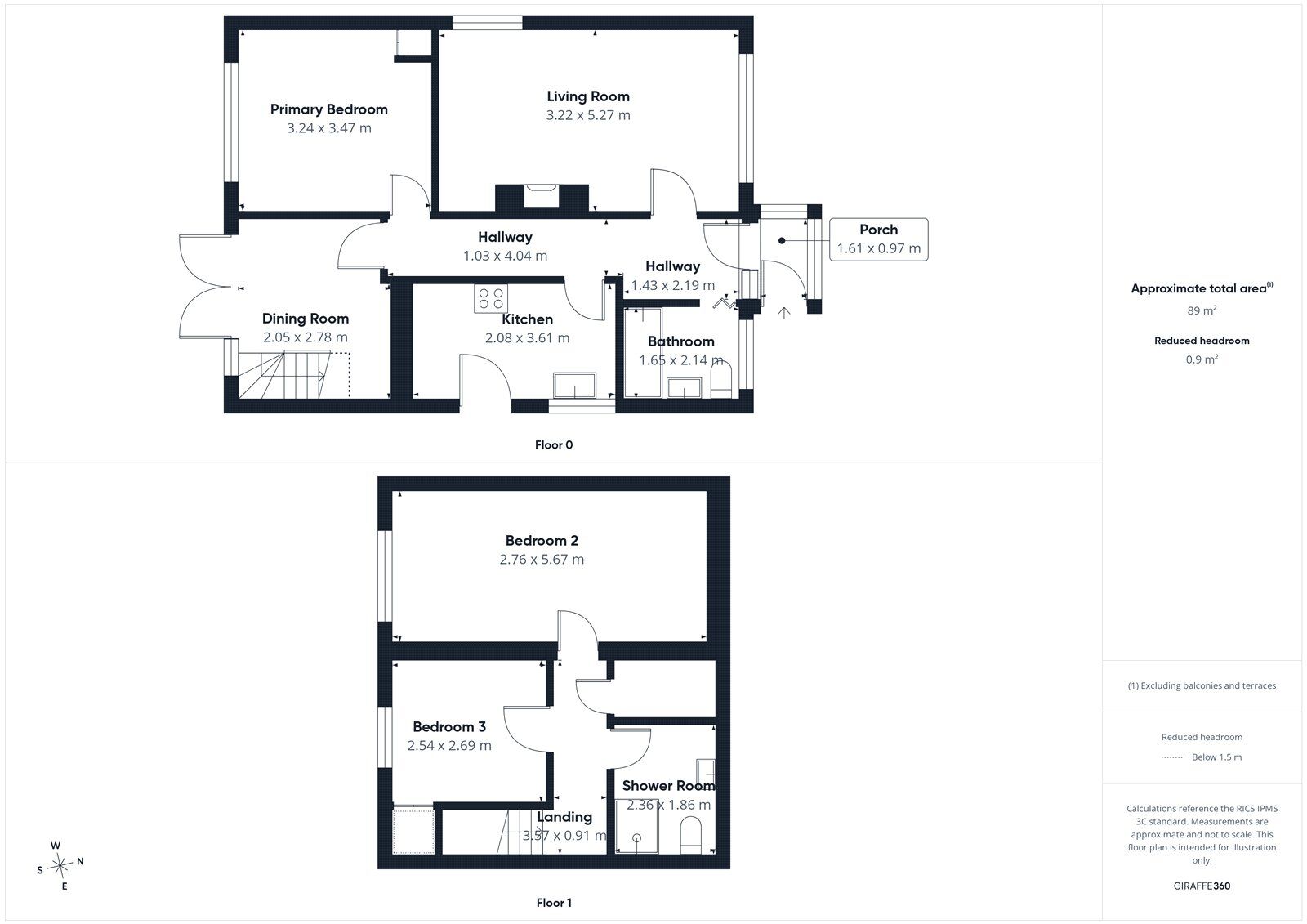 Floorplan of 3 bedroom Detached Bungalow for sale, South Croft, Houghton, Cumbria, CA3