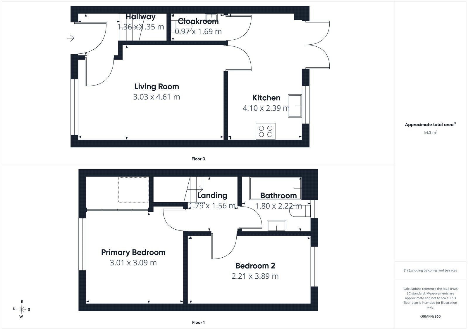 Floorplan of 2 bedroom Semi Detached House for sale, Furrow Way, Carlisle, Cumbria, CA1