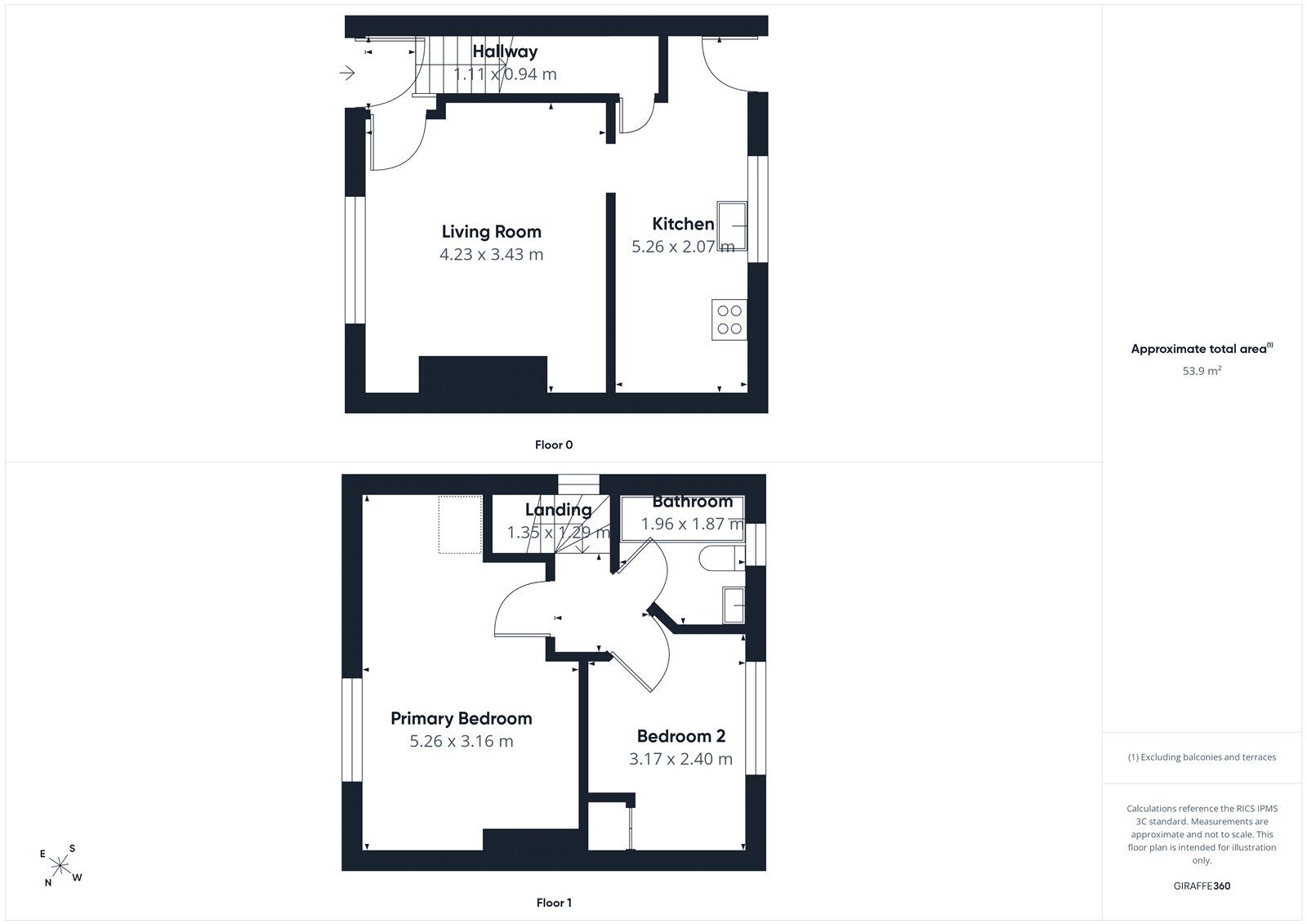 Floorplan of 2 bedroom Semi Detached House for sale, Buchanan Road, Carlisle, Cumbria, CA2