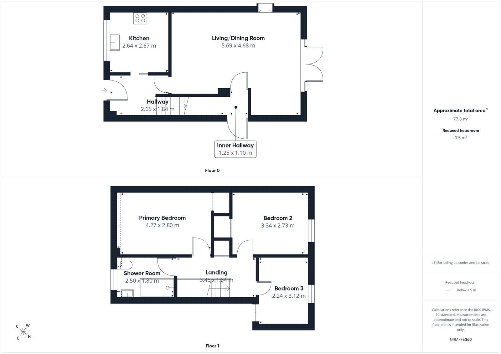 Floorplan of 3 bedroom Mid Terrace House for sale, Millbank Court, Carlisle, Cumbria, CA2