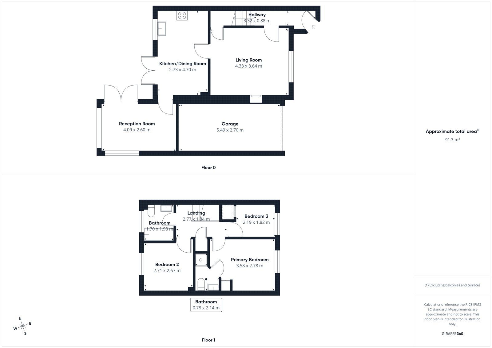 Floorplan of 3 bedroom Semi Detached House for sale, Larch Drive, Stanwix, Cumbria, CA3