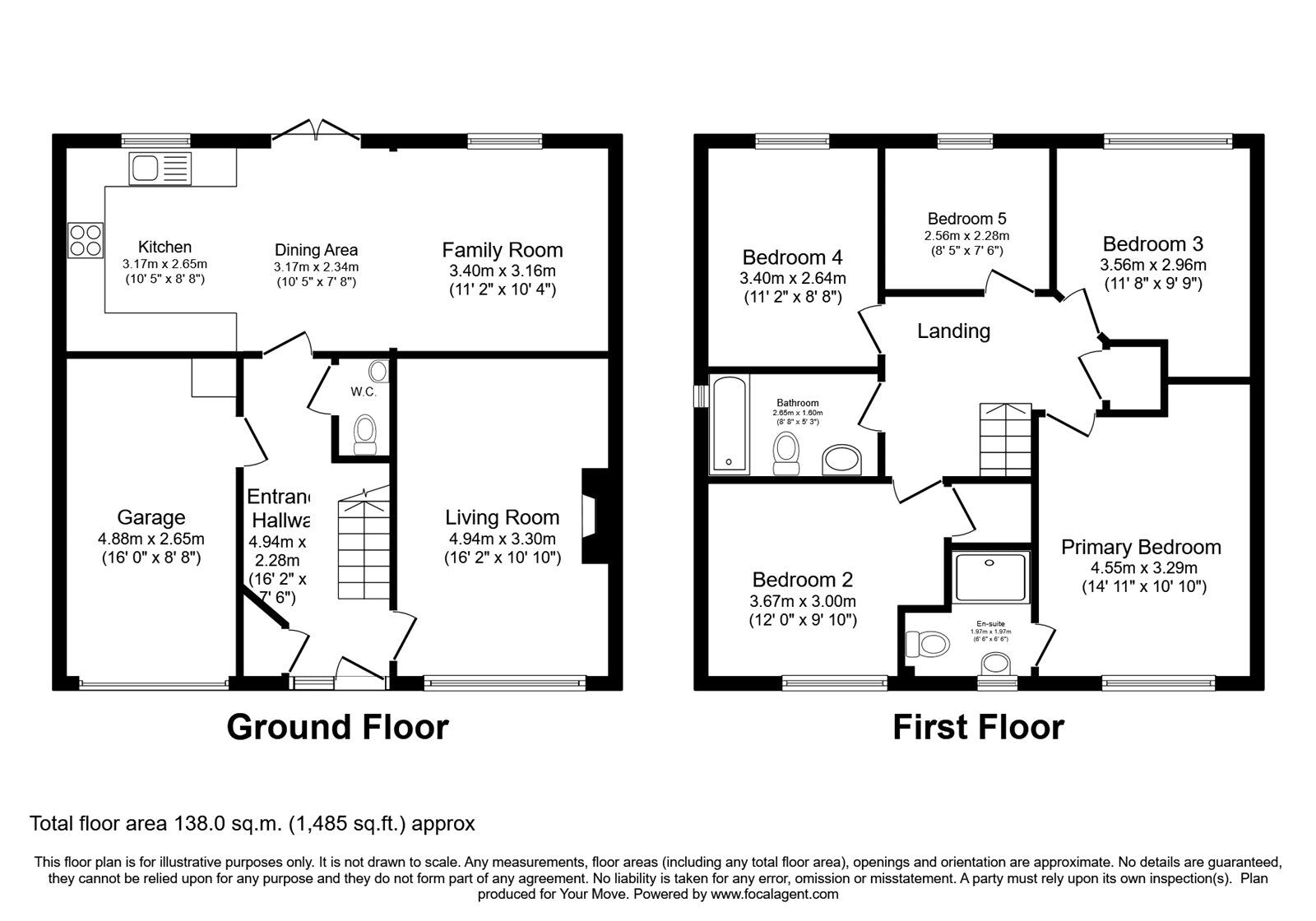 Floorplan of 5 bedroom Detached House for sale, Sandalwood Drive, Carlisle, Cumbria, CA2