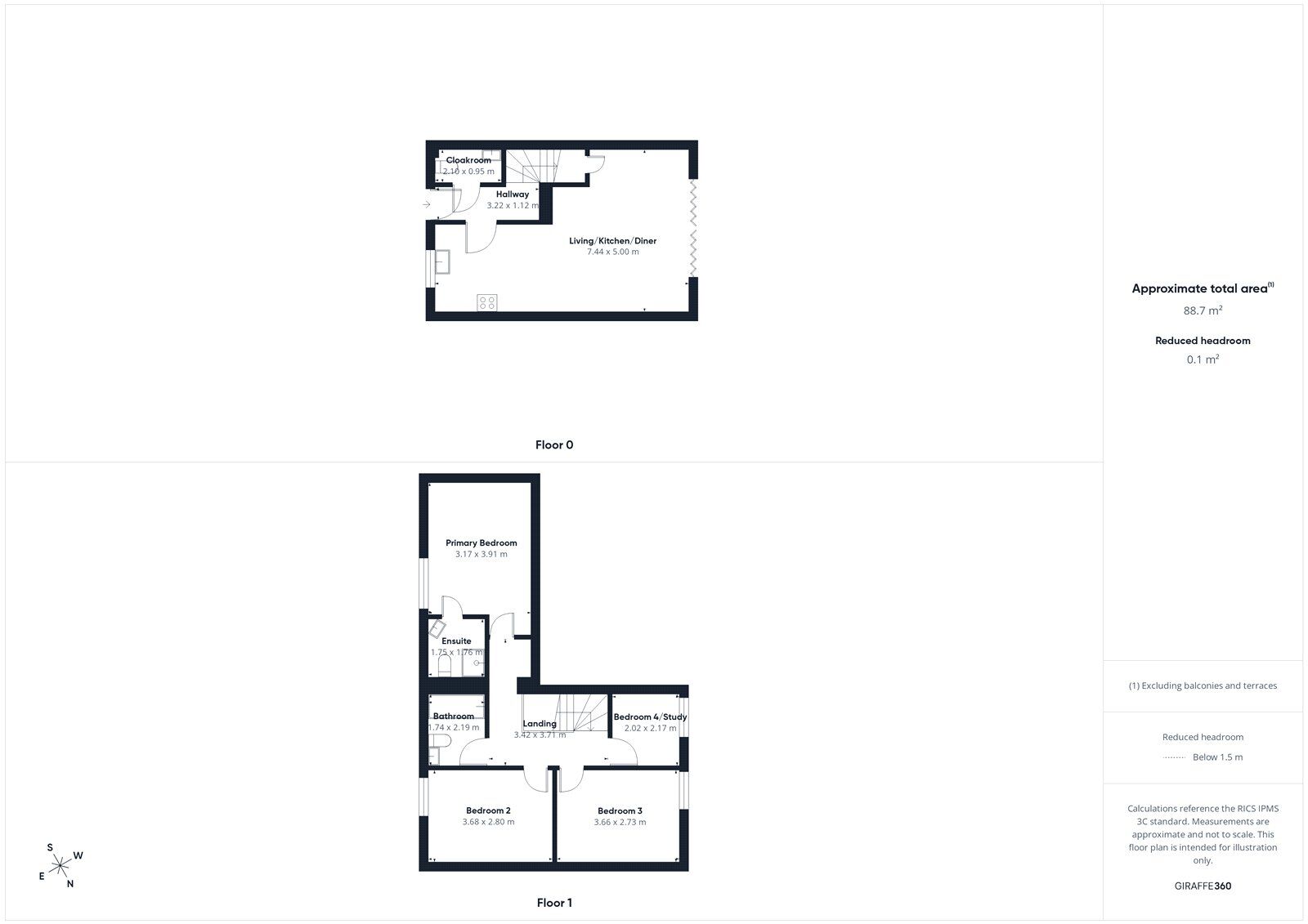 Floorplan of 4 bedroom End Terrace House for sale, Etterby Road, Carlisle, Cumbria, CA3