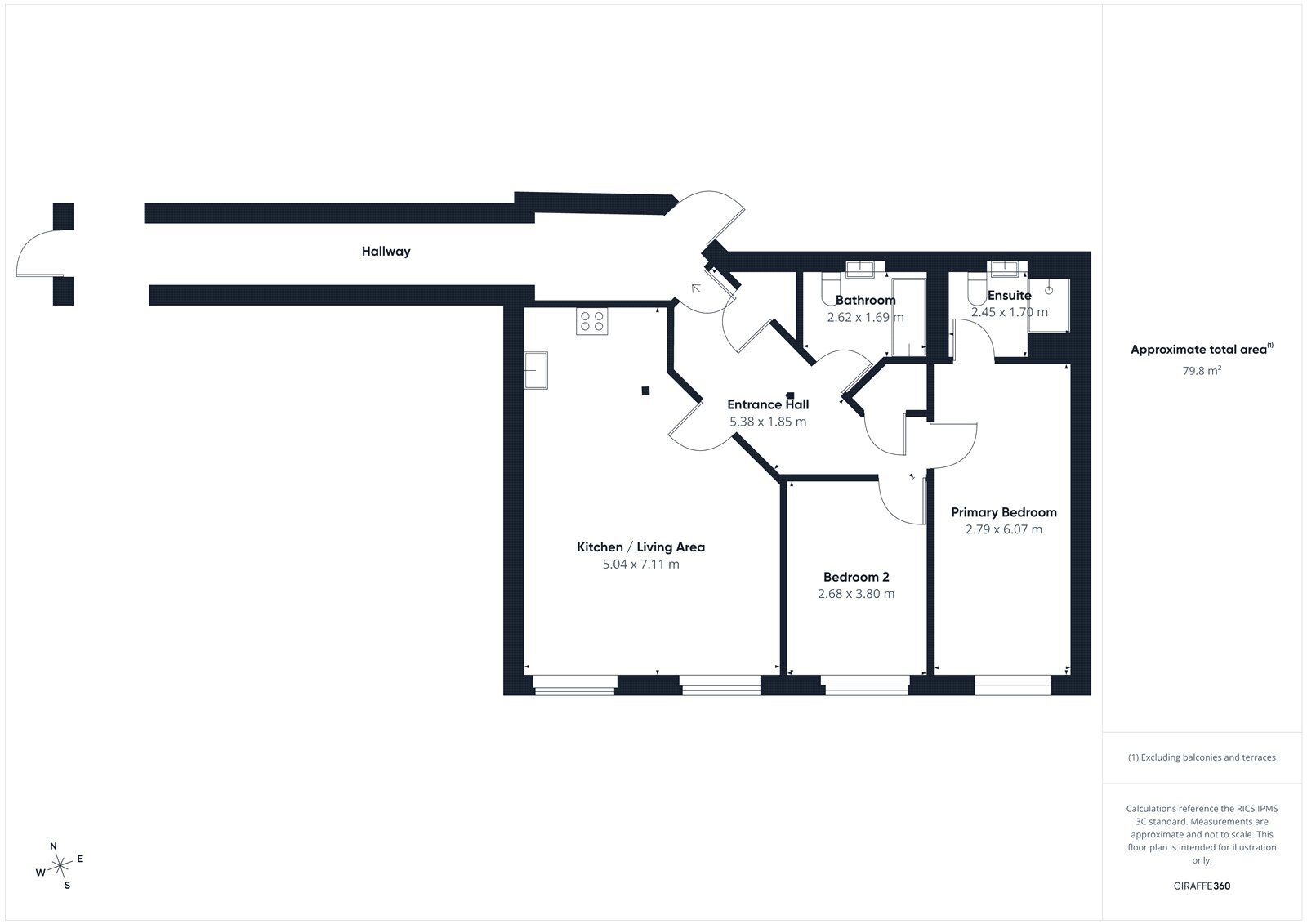 Floorplan of 2 bedroom Flat for sale, Shaddongate, Carlisle, Cumbria, CA2