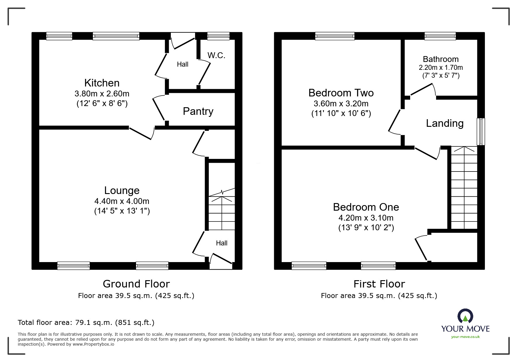 Floorplan of 2 bedroom Mid Terrace House to rent, The Oval, Sheffield, S5