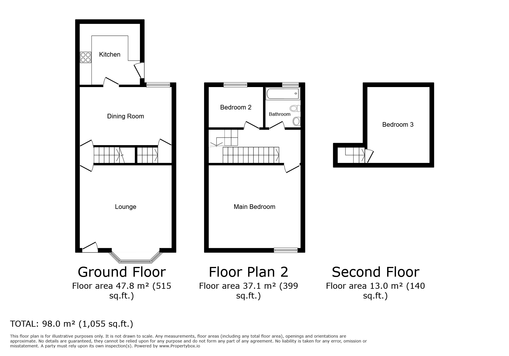 Floorplan of 3 bedroom Mid Terrace House to rent, Smith Street, Chapeltown, South Yorkshire, S35