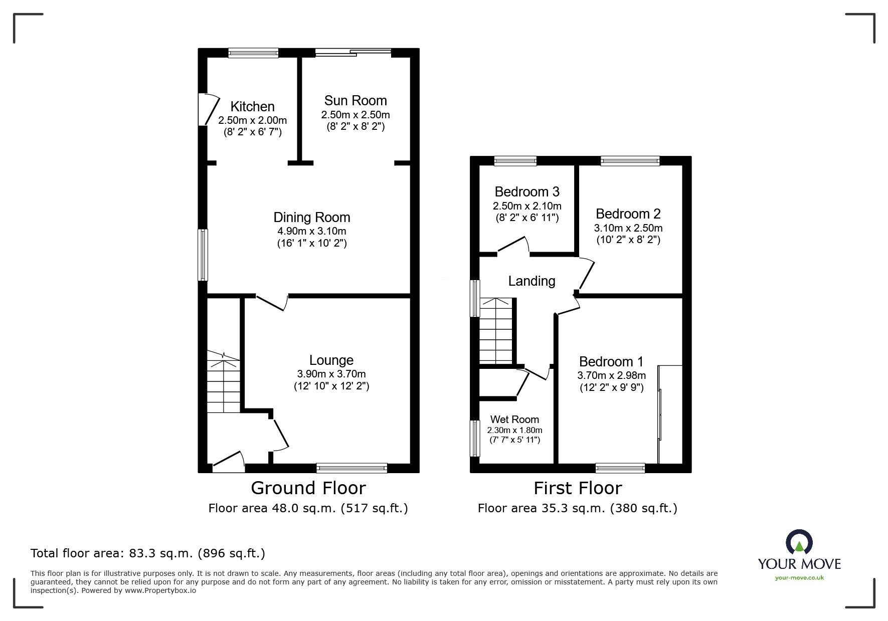 Floorplan of 3 bedroom Semi Detached House for sale, Newman Drive, Sheffield, South Yorkshire, S9