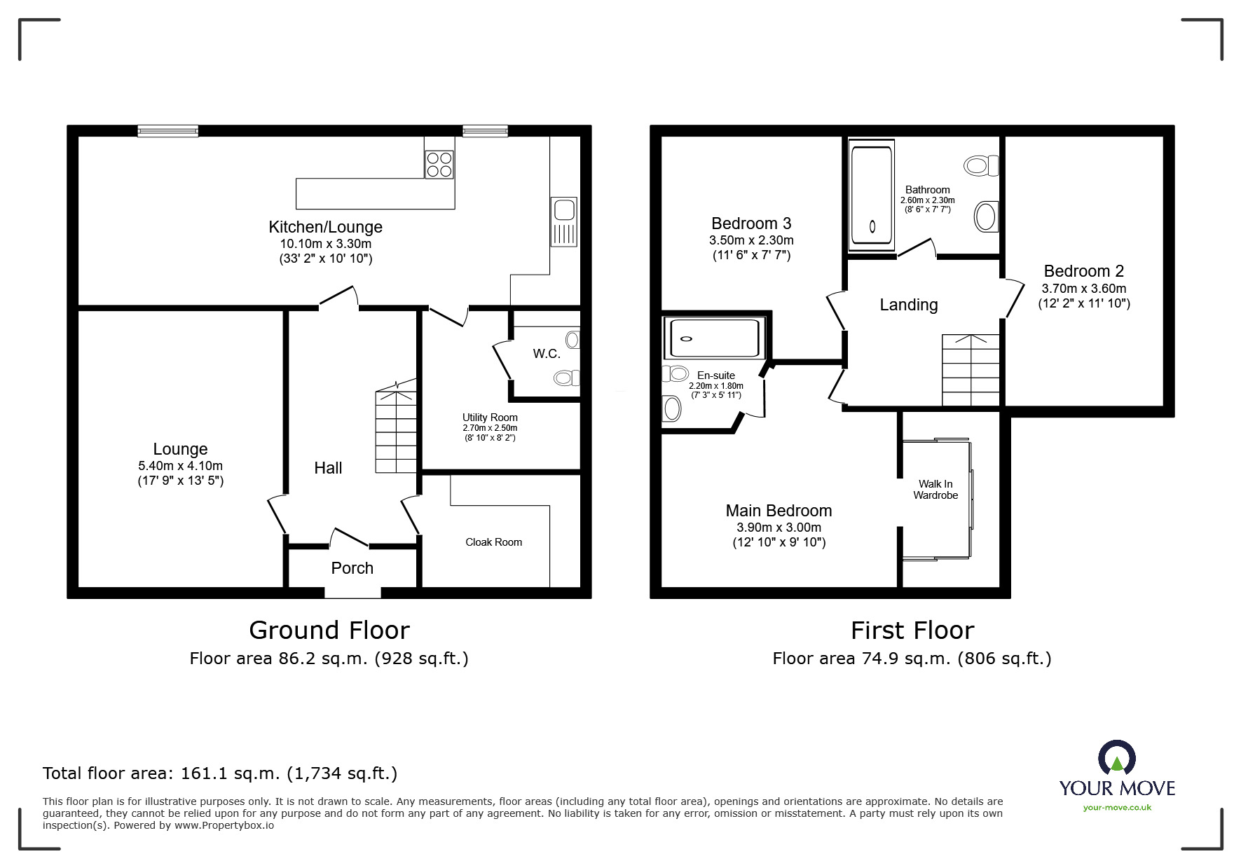 Floorplan of 3 bedroom Detached House to rent, Hesley Grove, Chapeltown, South Yorkshire, S35