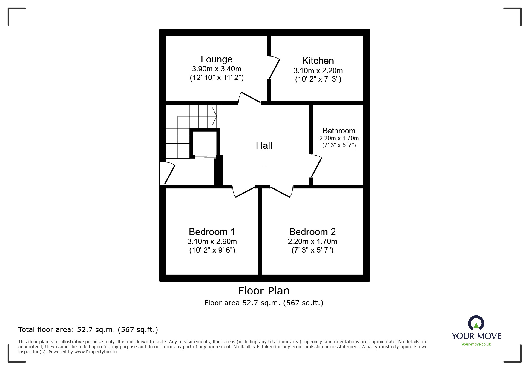 Floorplan of 2 bedroom  Flat to rent, Greenwood Road, High Green, South Yorkshire, S35