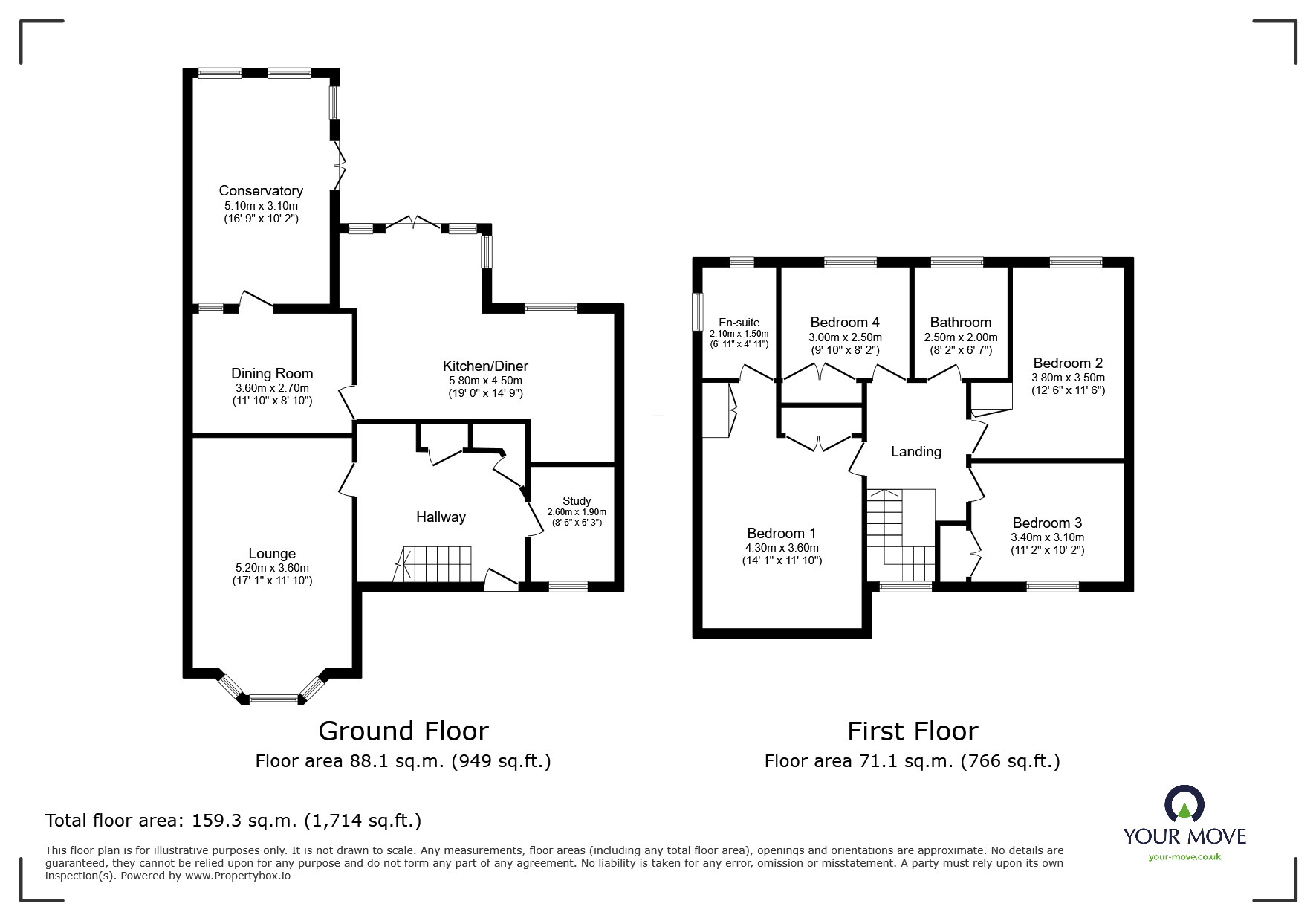 Floorplan of 4 bedroom Detached House for sale, Chambers Grove, Chapeltown, Sheffield, S35